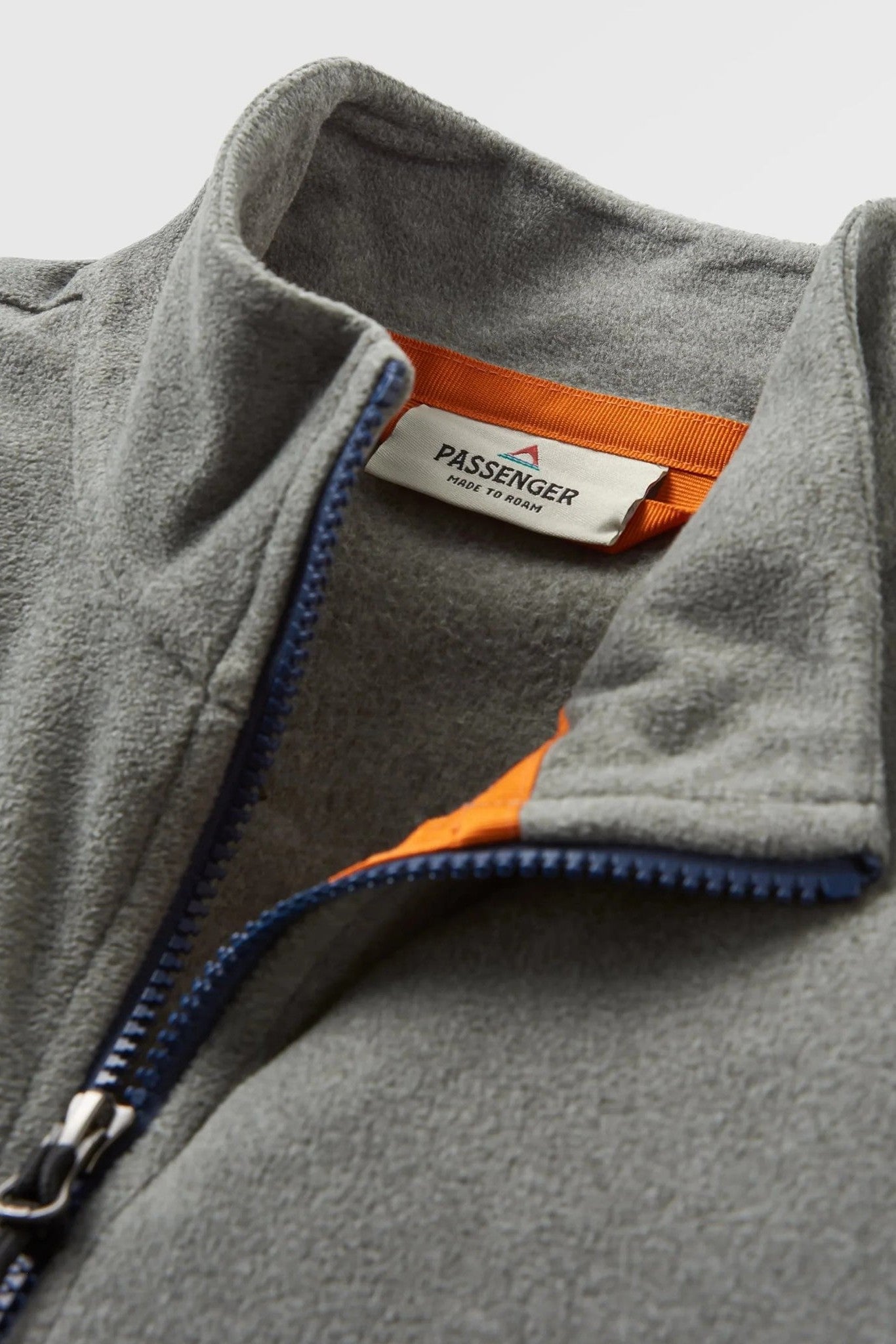 PASSENGER - Switchback Recycled Micro Polartec® Fleece - Grey Marl 2 - BACKYARD