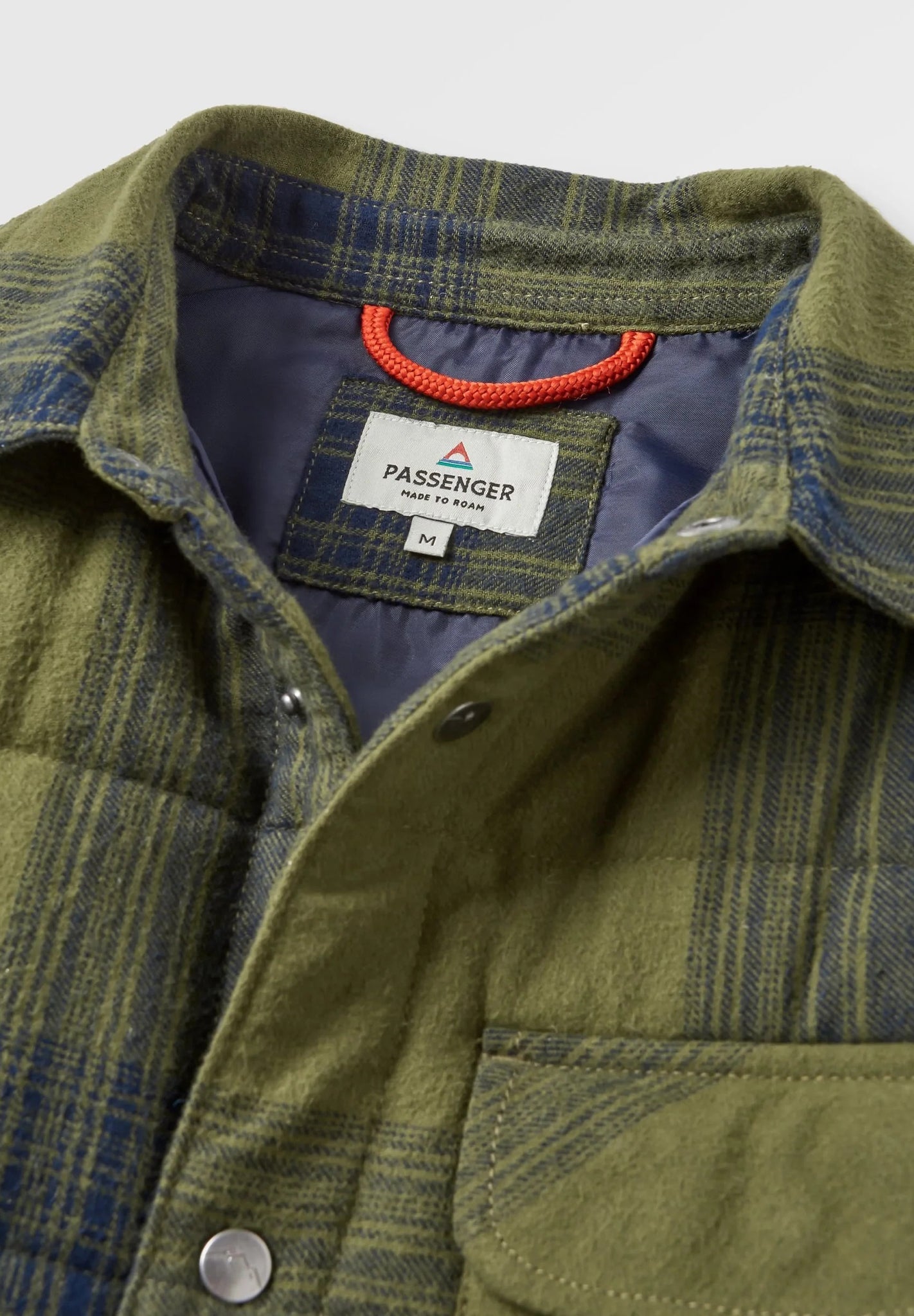 PASSENGER - Taranaki Quilted Overshirt - Navy Khaki Check - BACKYARD