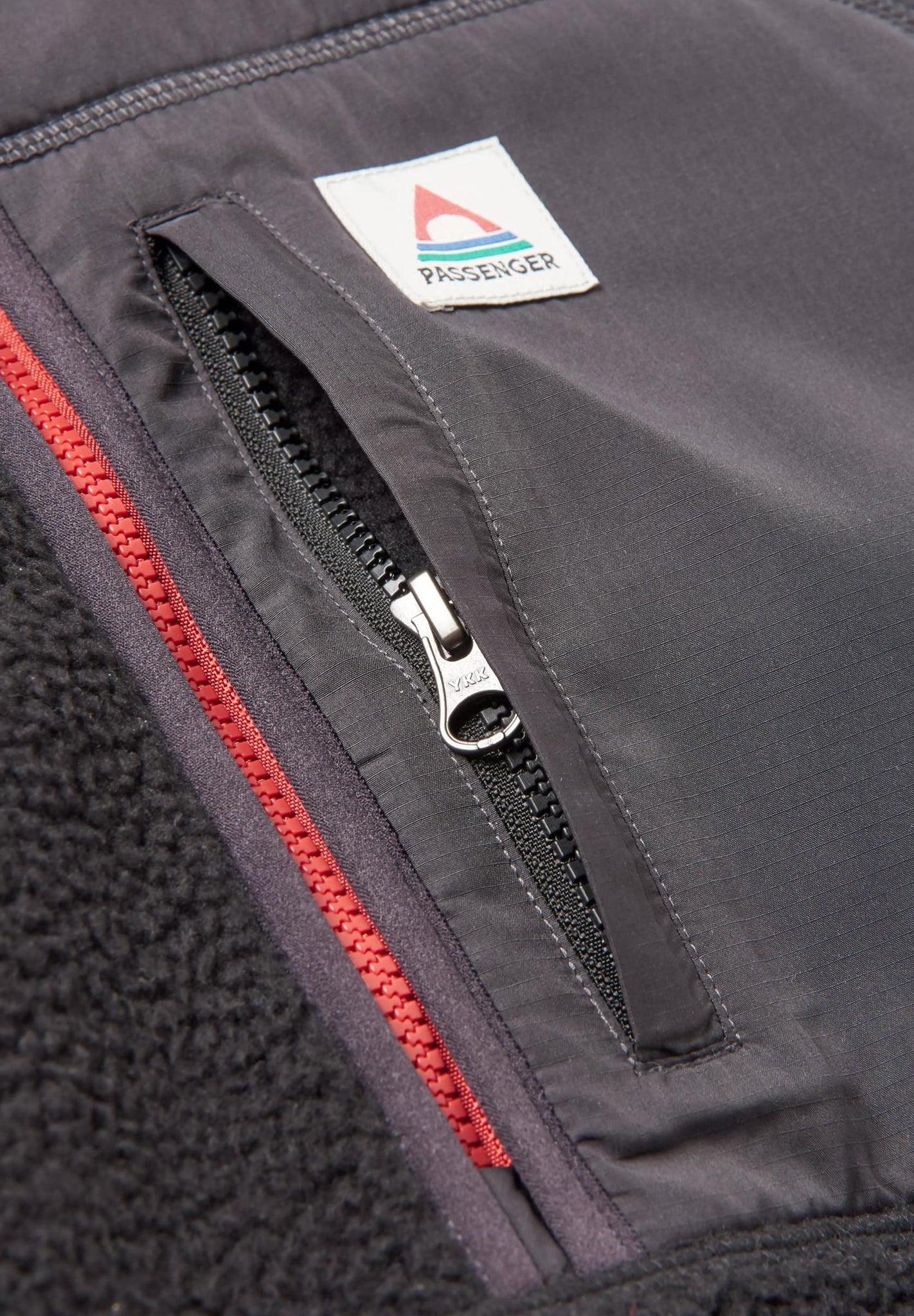 PASSENGER - Ventura 1/2 Zip Recycled Sherpa Fleece - Black - BACKYARD