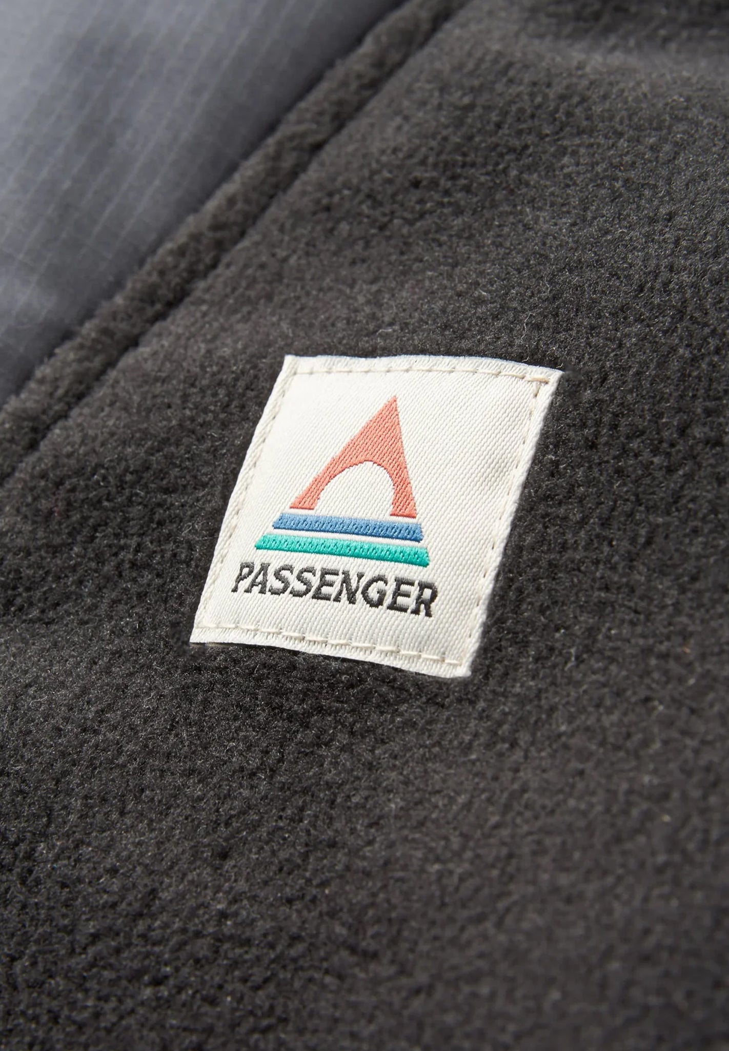 PASSENGER - Woodland Hooded 1/2 Zip Recycled Polar Fleece - Black Dark Forest - BACKYARD