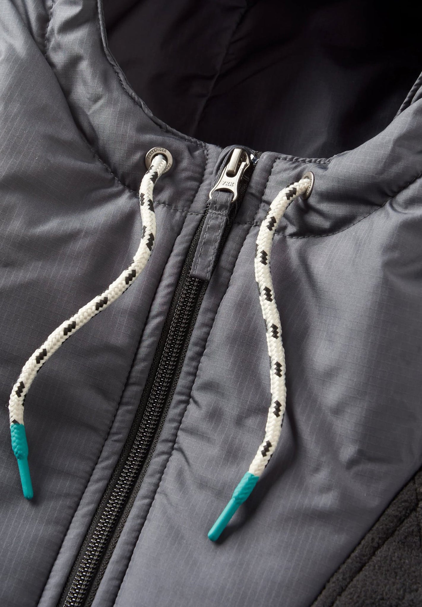 PASSENGER - Woodland Hooded 1/2 Zip Recycled Polar Fleece - Black Dark Forest - BACKYARD