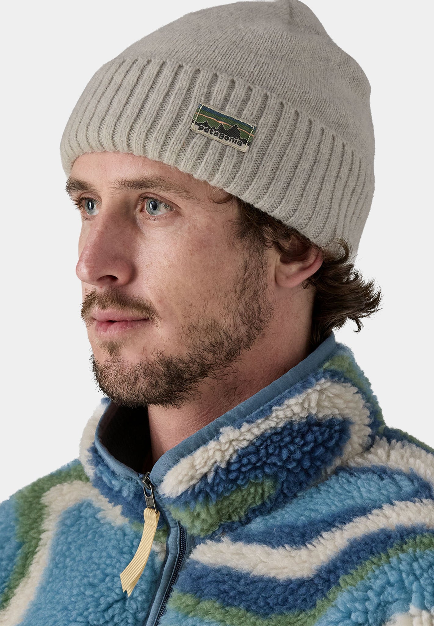 PATAGONIA - Brodeo Beanie - OG Legacy Label: Crisp Grey - BACKYARD