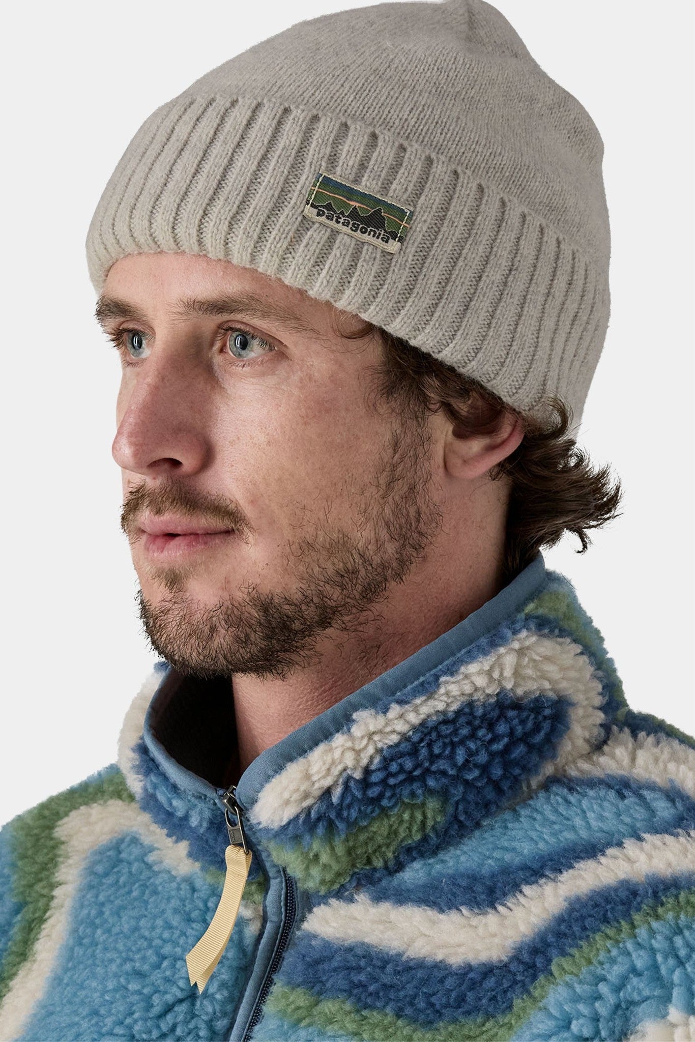 PATAGONIA - Brodeo Beanie - OG Legacy Label: Crisp Grey - BACKYARD