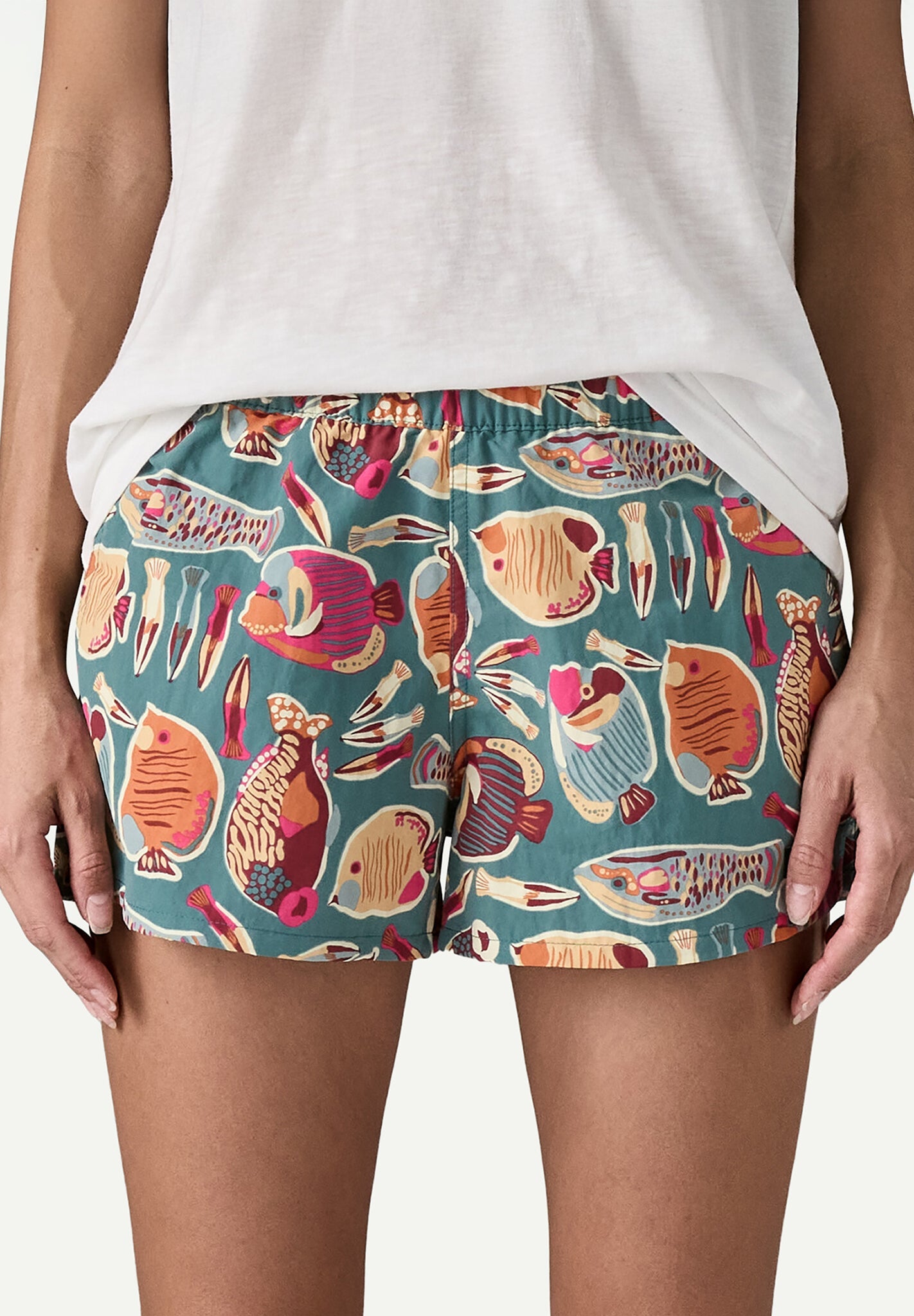 PATAGONIA - Women's Barely Baggies Shorts - Wrasse: Wetland Blue - BACKYARD