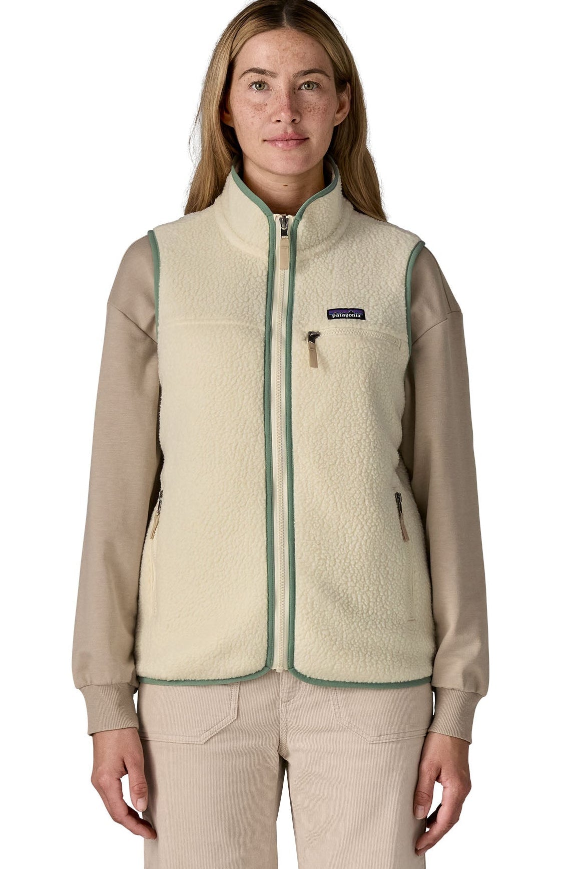 PATAGONIA - Women's Retro Pile Vest - Natural Ellwood Green - BACKYARD