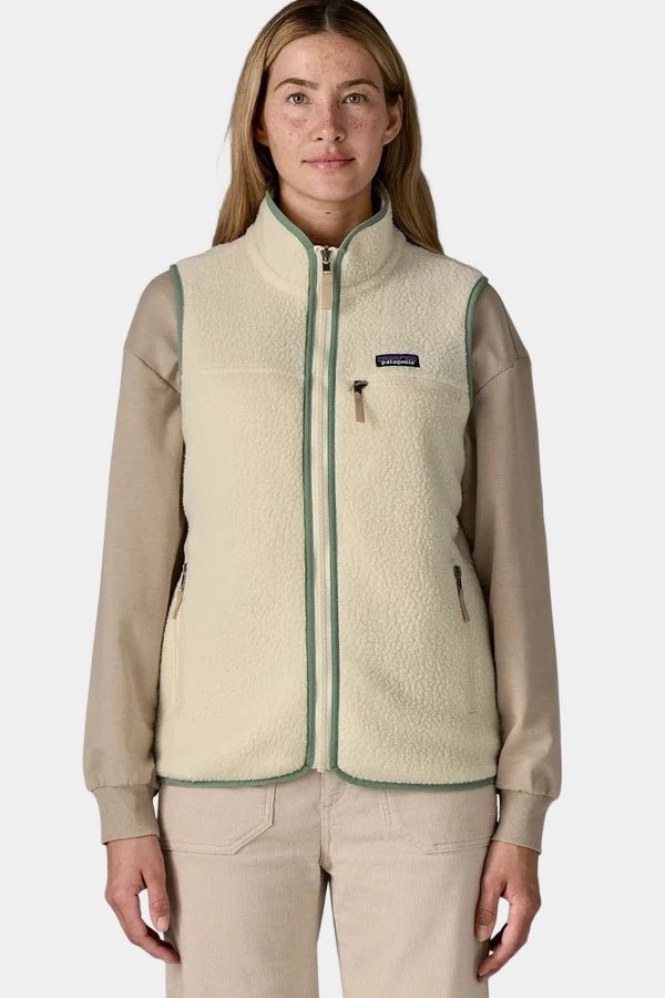PATAGONIA-Women's Retro Pile Vest-Natural Ellwood Green-BACKYARD