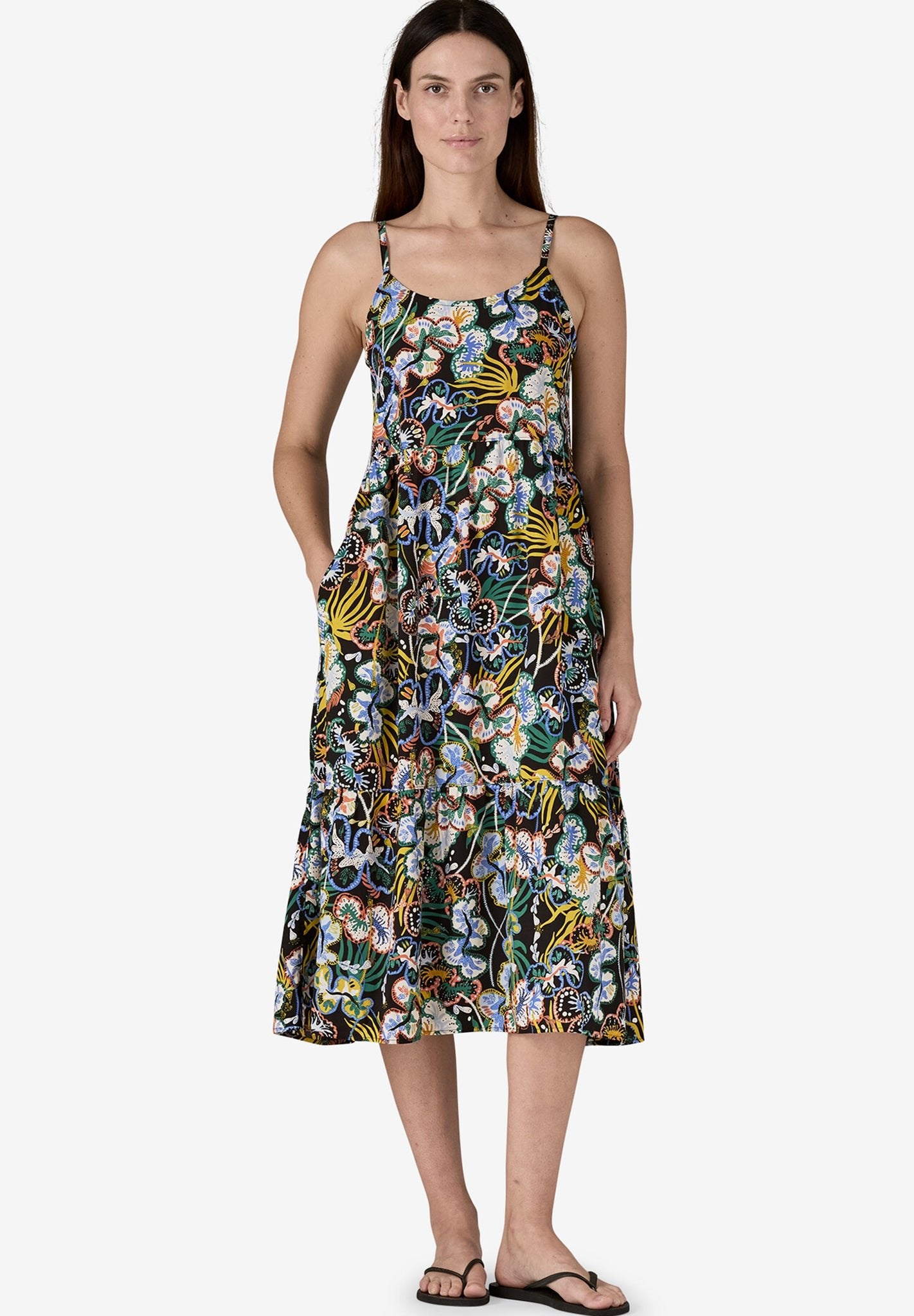 PATAGONIA - Women's Tidal Threads Dress - Bees and Flowers: Still Blue - BACKYARD