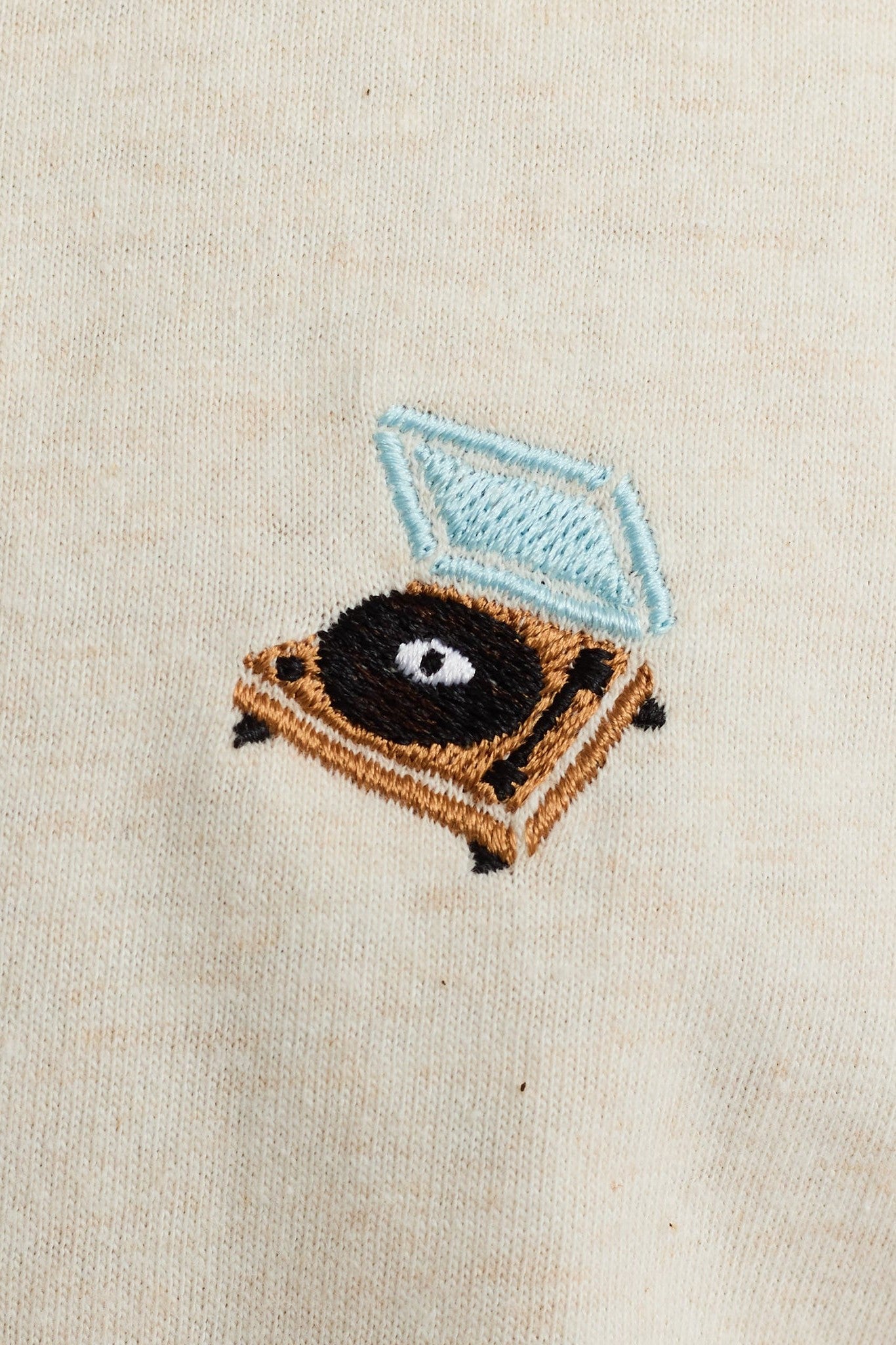 REVOLUTION - 1449 PLA Application T-Shirt - Offwhite Melange - BACKYARD