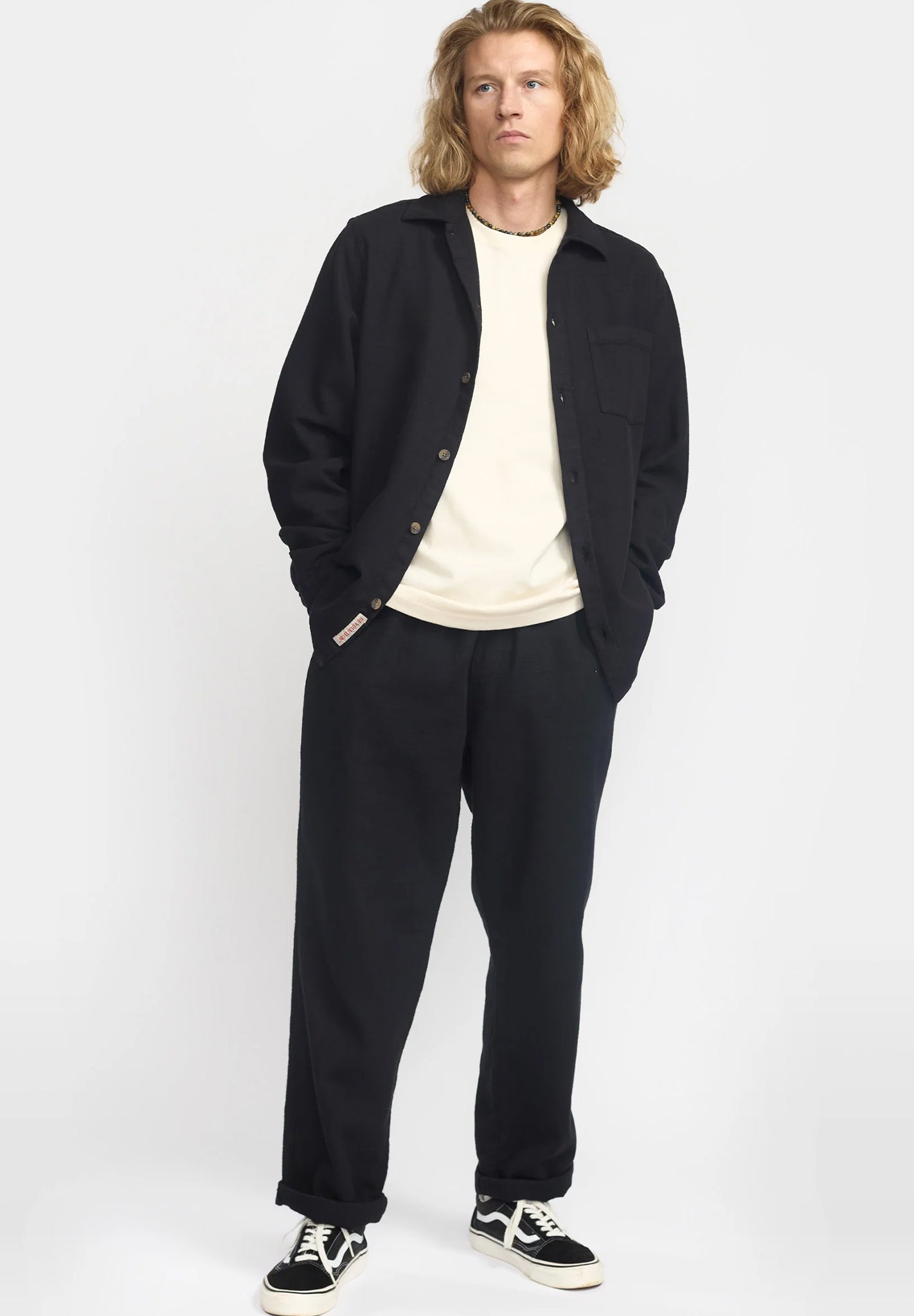 REVOLUTION - 3997 Casual Overshirt - Black - BACKYARD