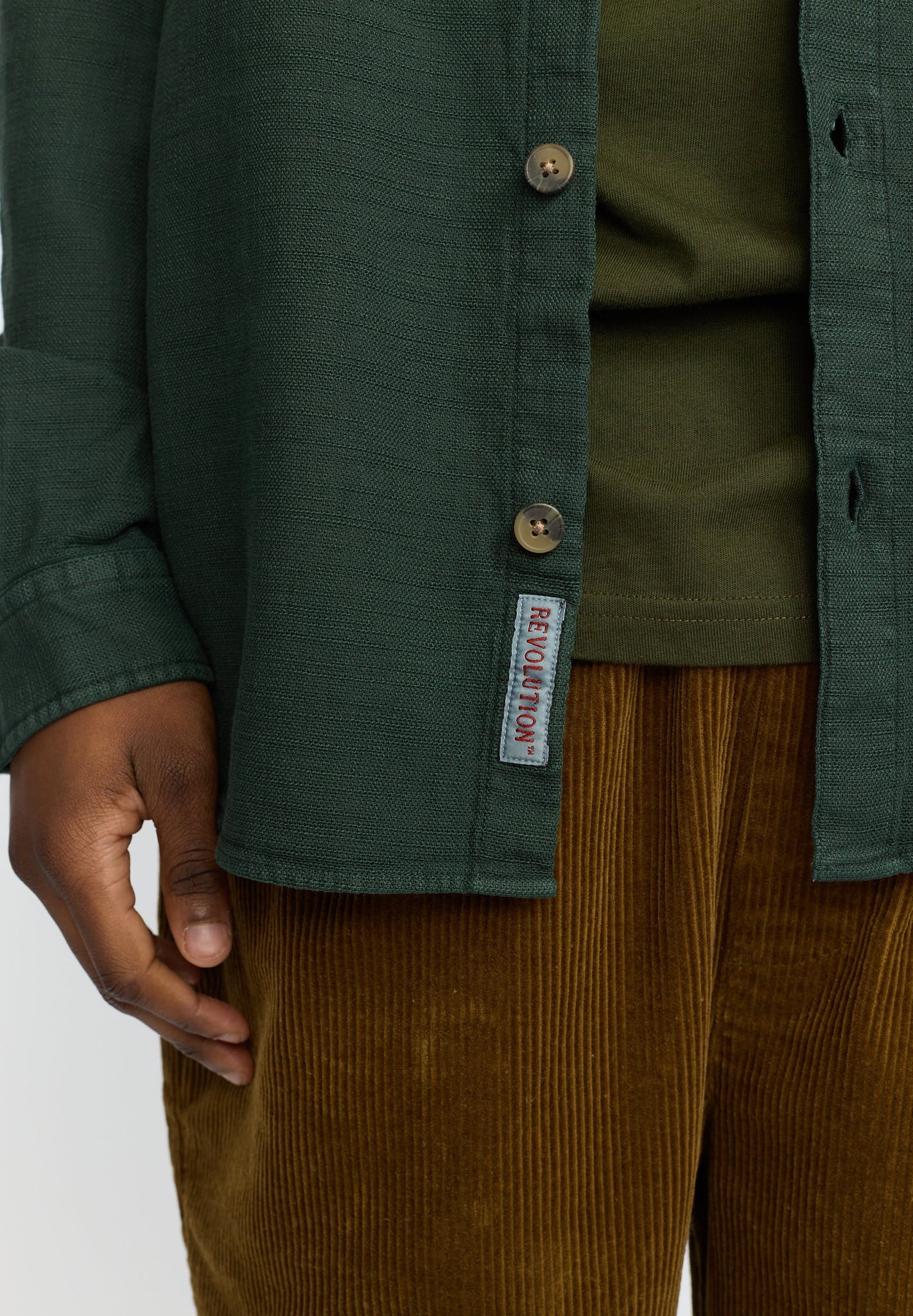 REVOLUTION - 3997 Casual Overshirt - Darkgreen - BACKYARD