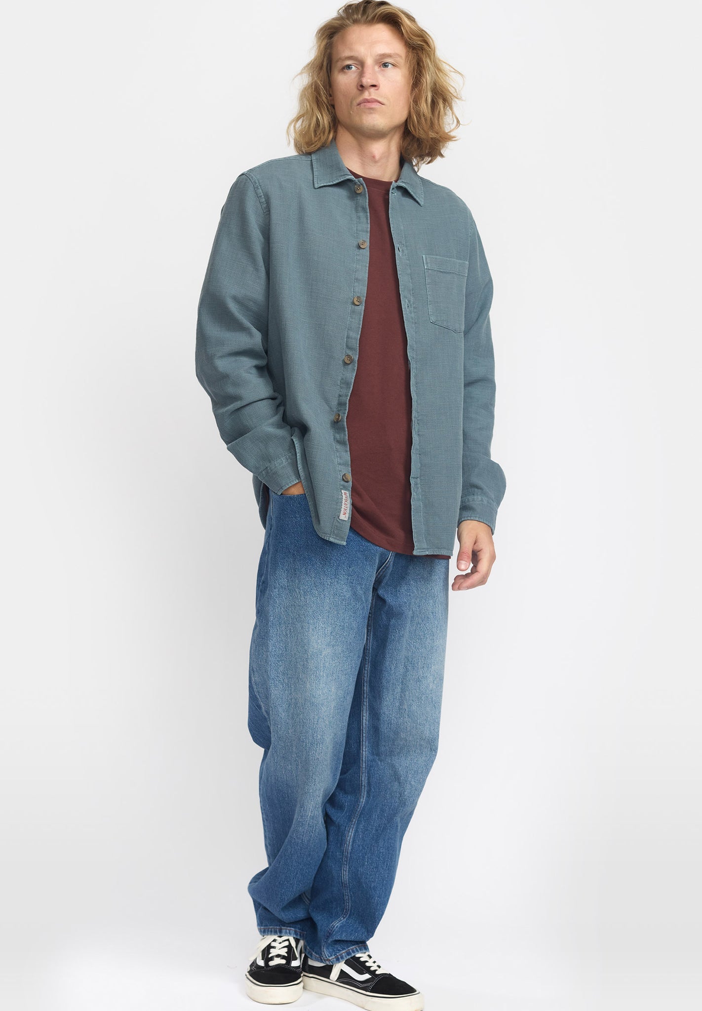 REVOLUTION - 3997 Casual Overshirt - Dustblue - BACKYARD