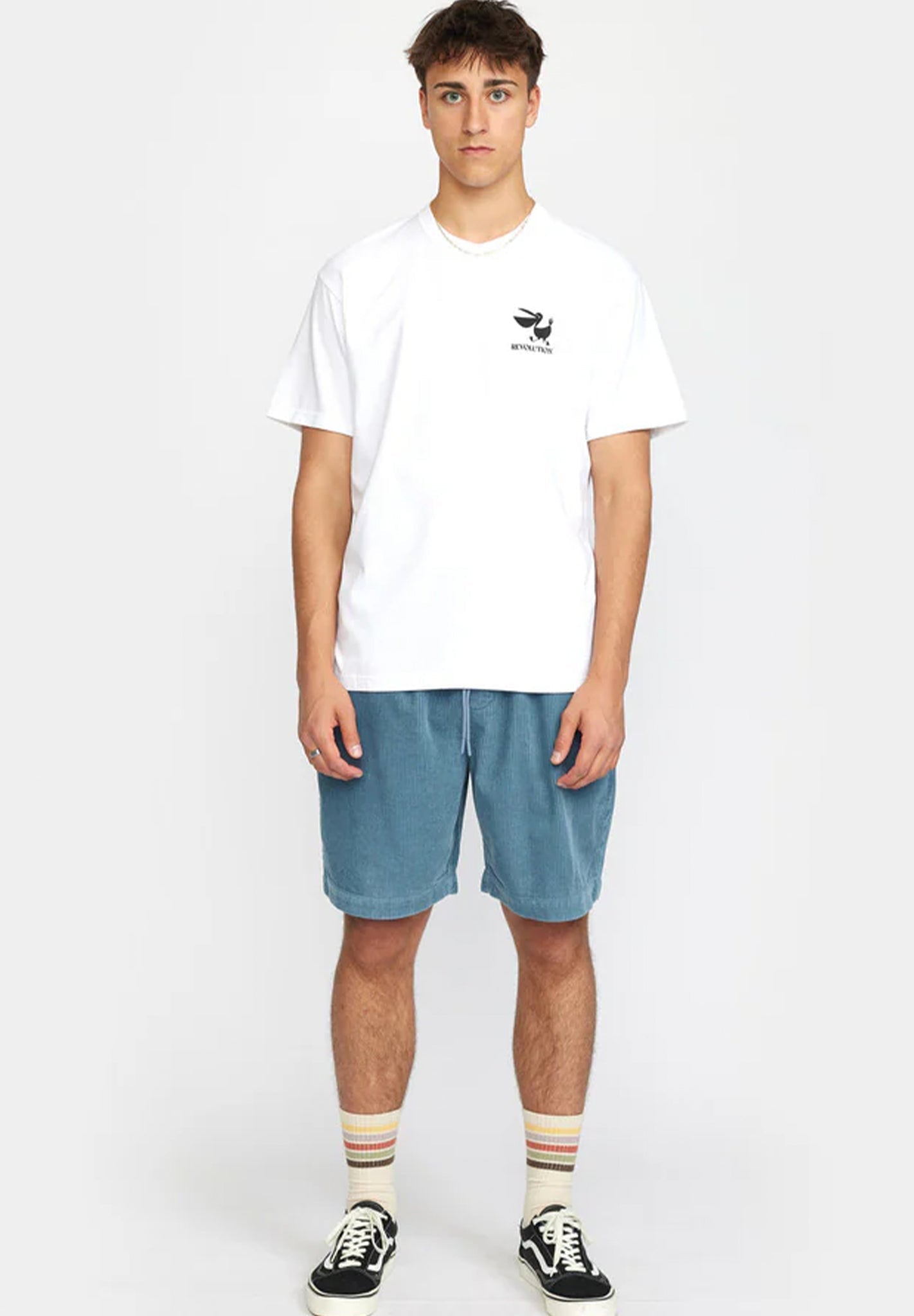 REVOLUTION - 4053 Long Casual Shorts - Dustblue - BACKYARD