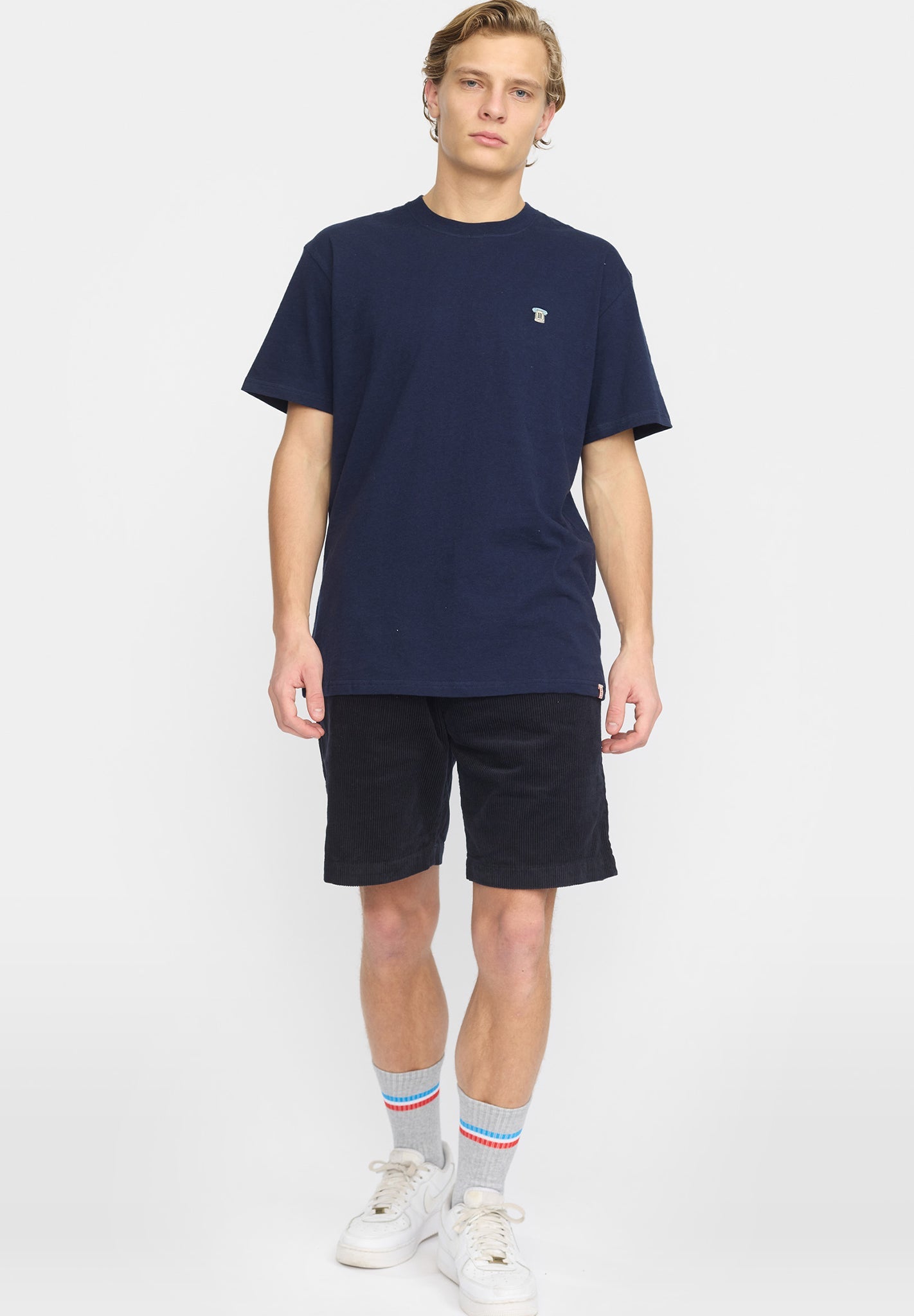 REVOLUTION - 4053 Long Casual Shorts - Navy - BACKYARD