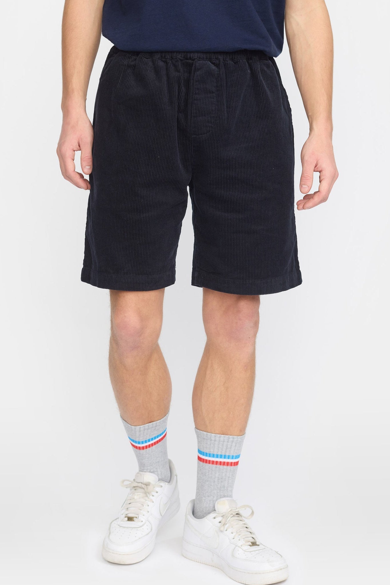 REVOLUTION - 4053 Long Casual Shorts - Navy - BACKYARD