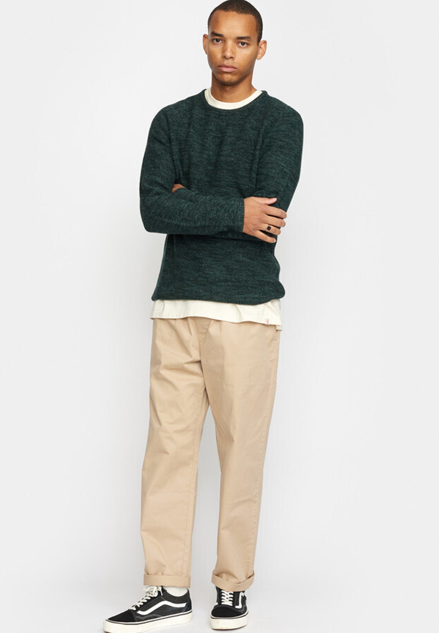 REVOLUTION - 6009 Knit Sweater - Green - BACKYARD