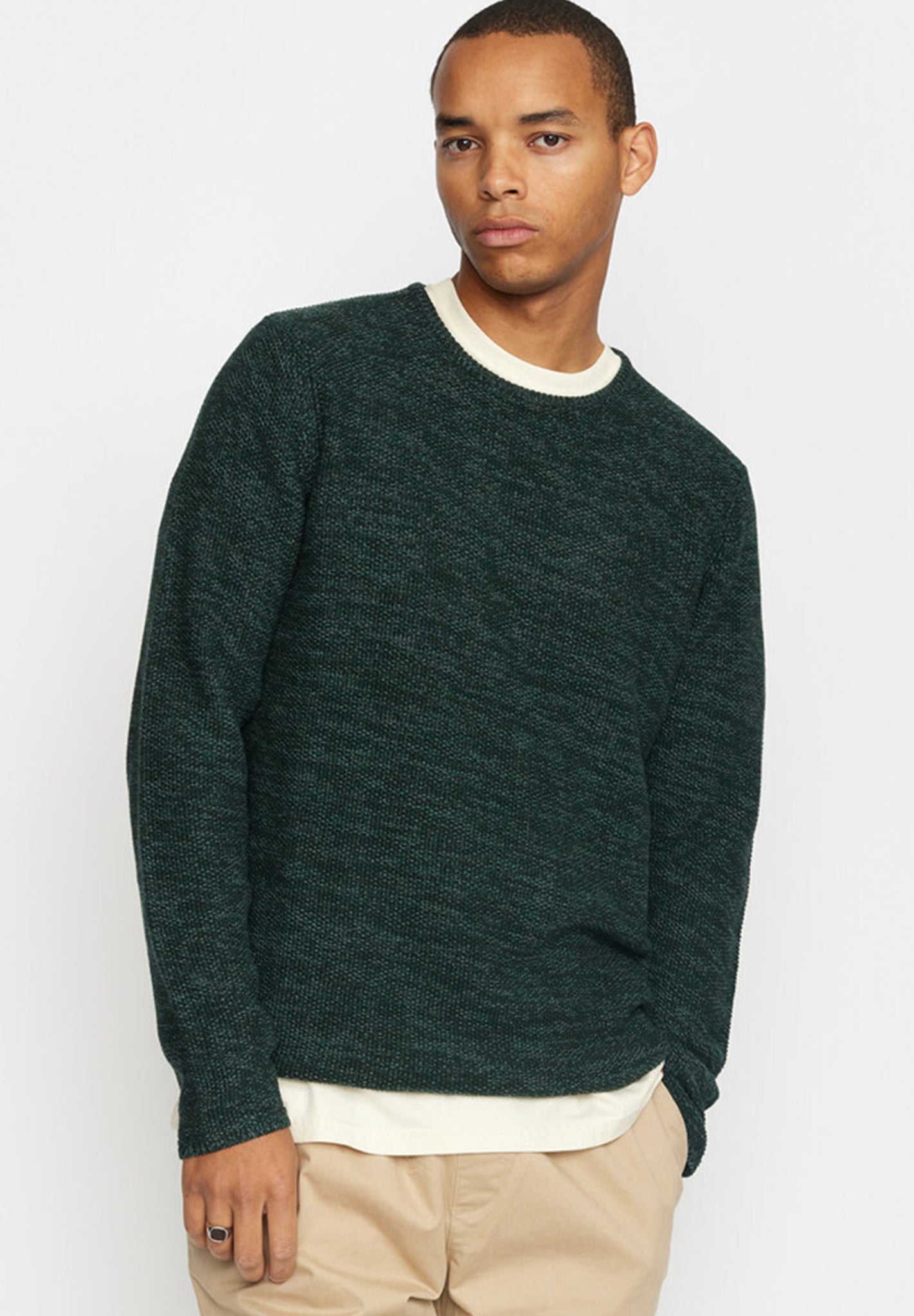 REVOLUTION - 6009 Knit Sweater - Green - BACKYARD