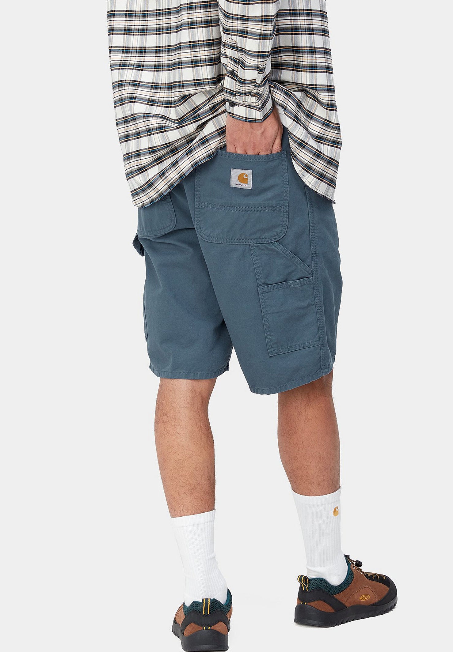 CARHARTT WIP - Single Knee Short - Storm Blue Garment Dyed - BACKYARD