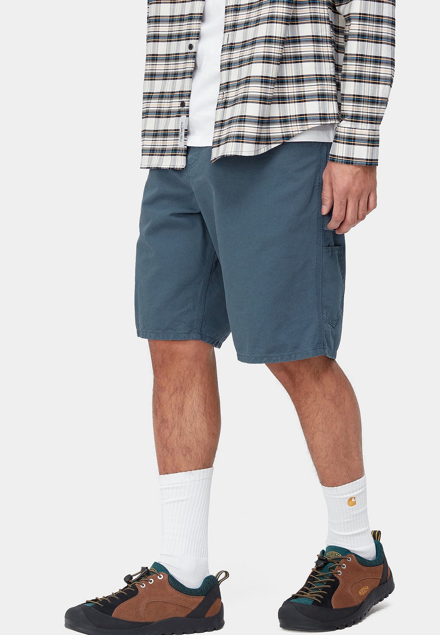 CARHARTT WIP - Single Knee Short - Storm Blue Garment Dyed - BACKYARD