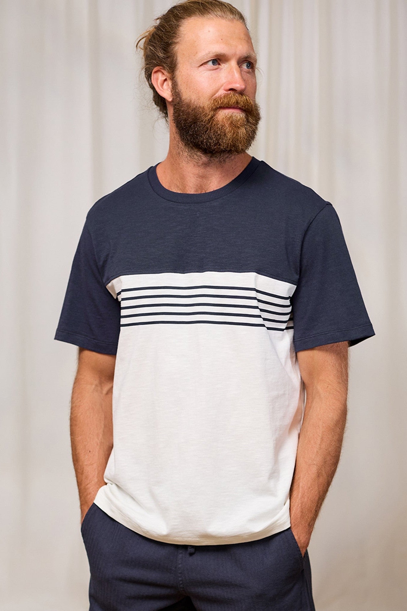 TWOTHIRDS - Plavi - Ecru Navy - BACKYARD