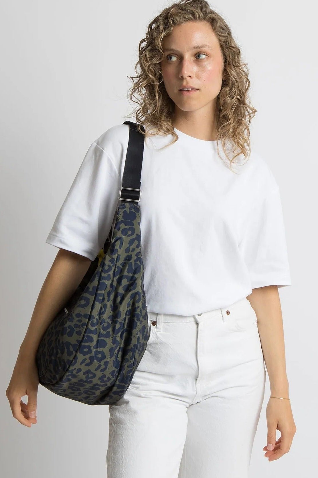VIVI MARI-Padded Hip Bag Oversized-Leo Splashes Navy Olive-BACKYARD
