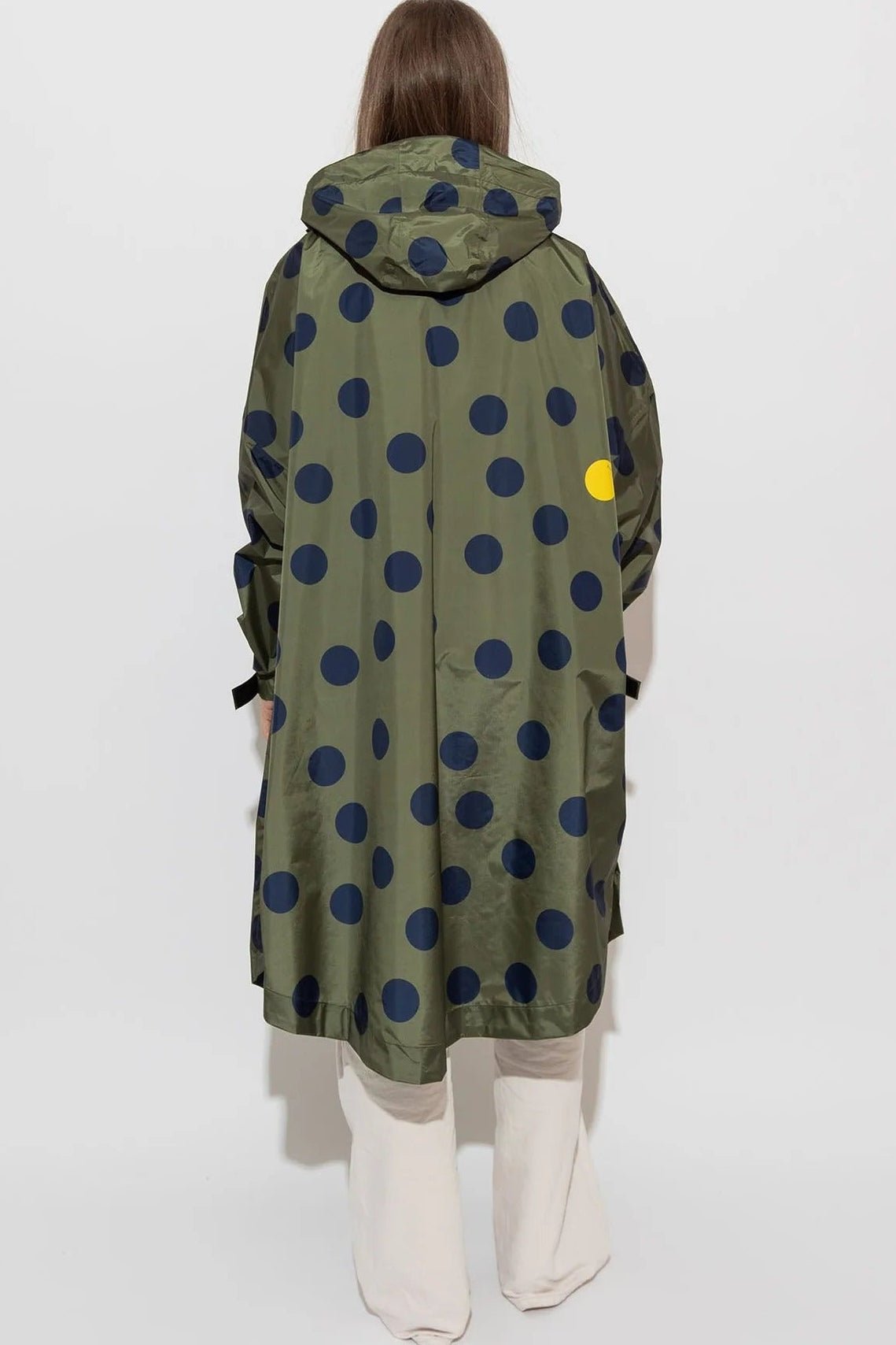 VIVI MARI-Raincoat Dots-Olive Navy-BACKYARD