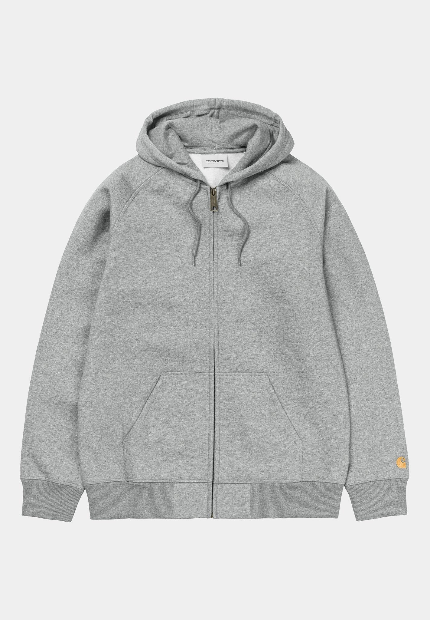 CARHARTT WIP - Hooded Chase Jacket - Grey Heather Gold - BACKYARD