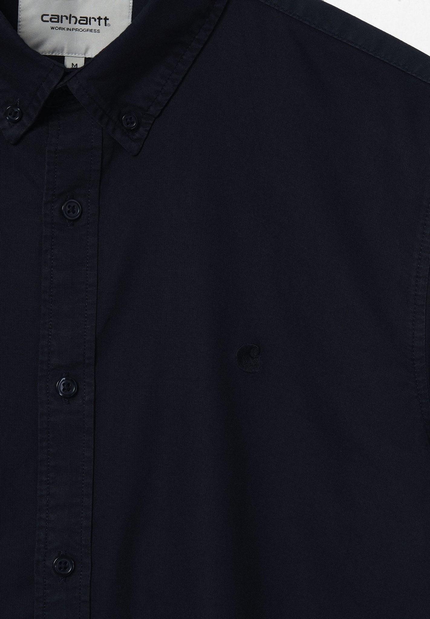 CARHARTT WIP - L/S Bolton Shirt - Dark Navy Garment Dyed - BACKYARD