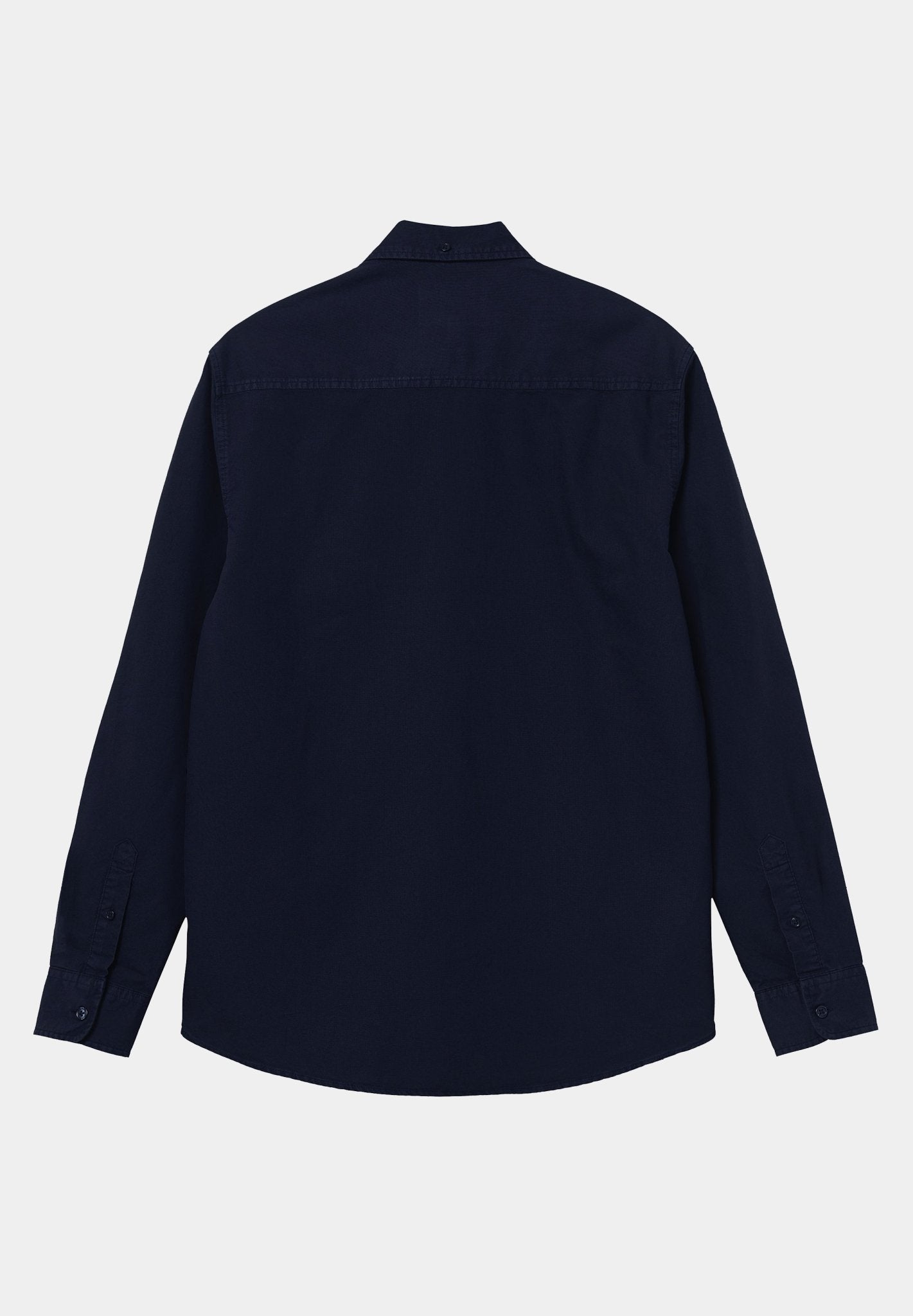 CARHARTT WIP - L/S Bolton Shirt - Dark Navy Garment Dyed - BACKYARD