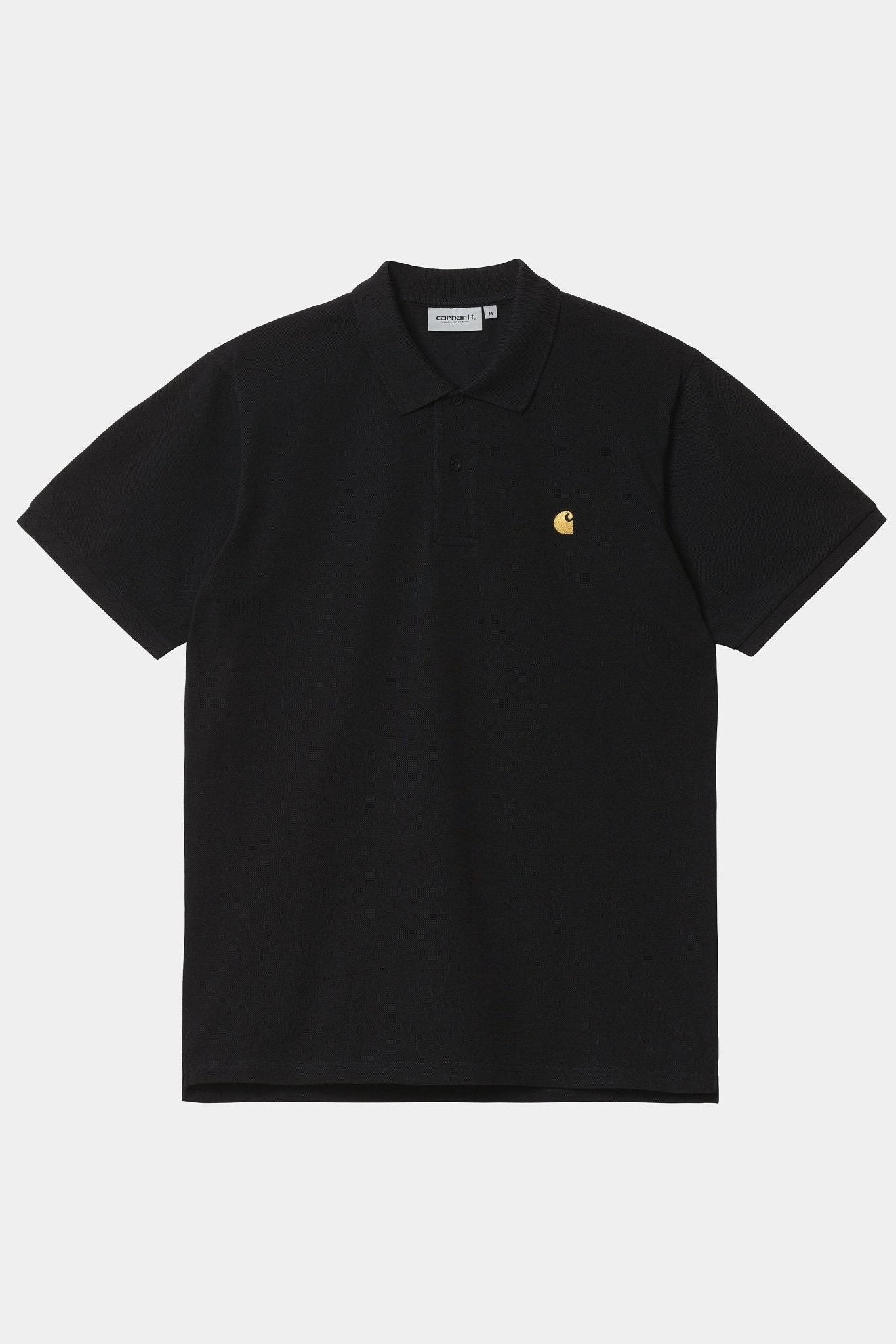 CARHARTT WIP - S/S Chase Pique Polo - Black Gold - BACKYARD