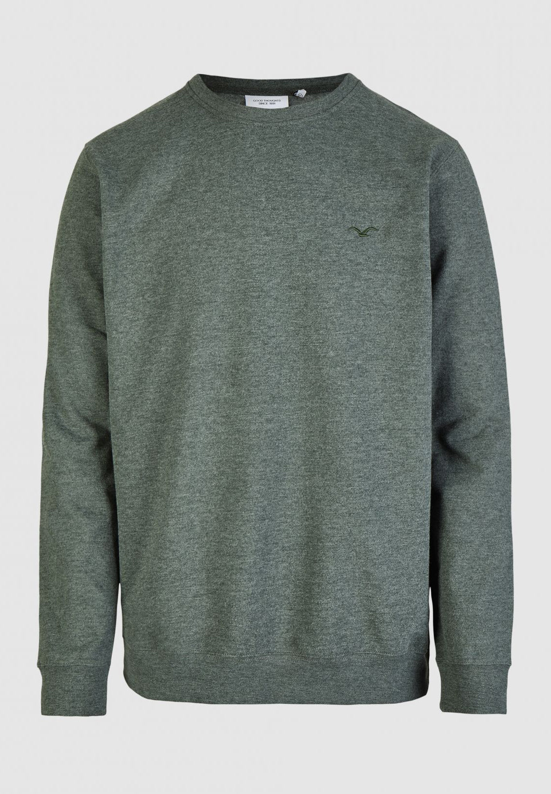 CLEPTOMANICX - Ligull Crewneck - Heather Scarab Green - BACKYARD