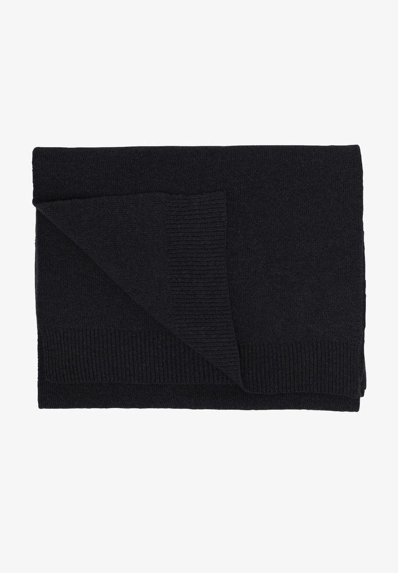 COLORFUL STANDARD - Merino Wool Scarf - Deep Black - BACKYARD