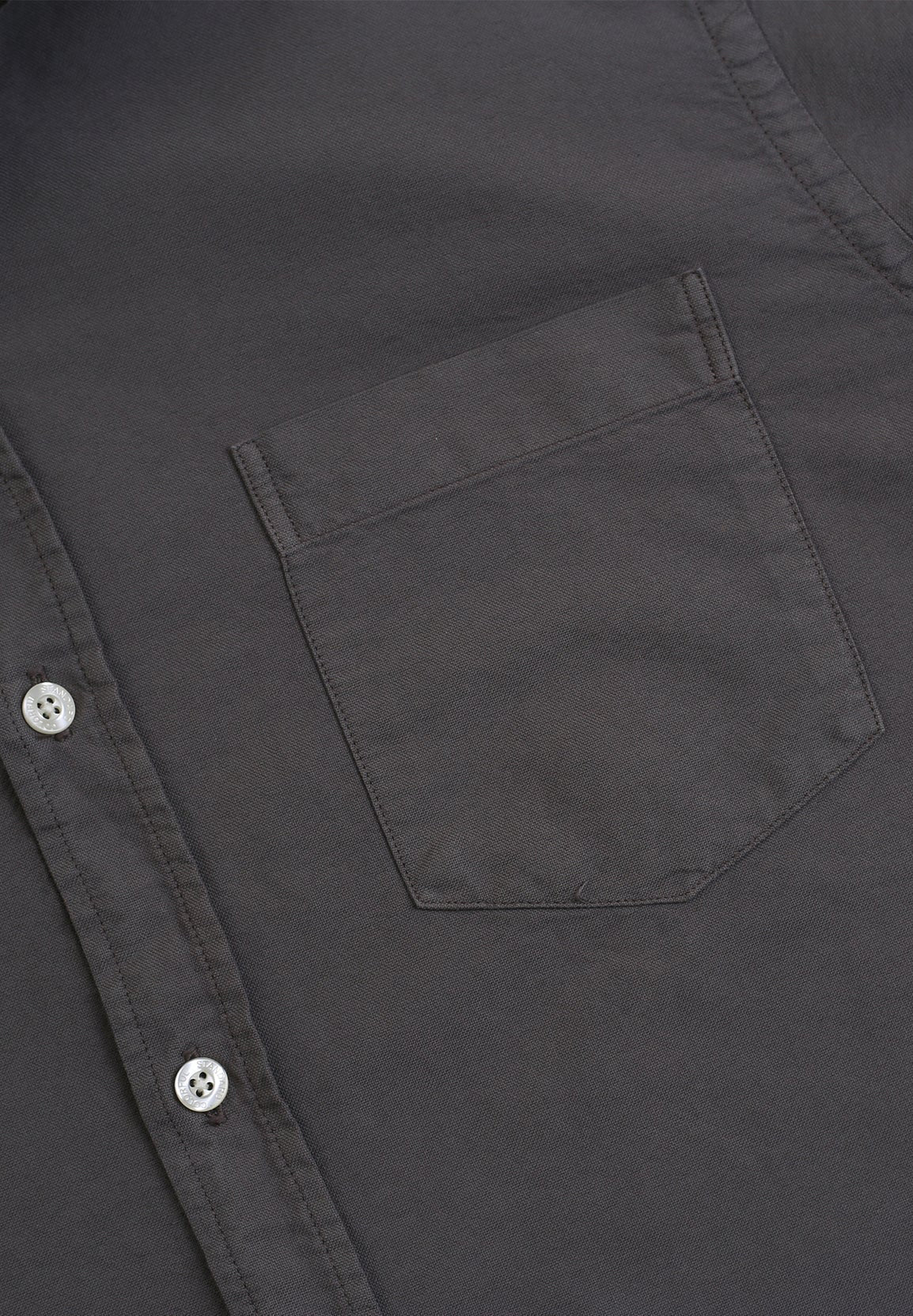 COLORFUL STANDARD - Organic Button Down Shirt - Lava Grey - BACKYARD