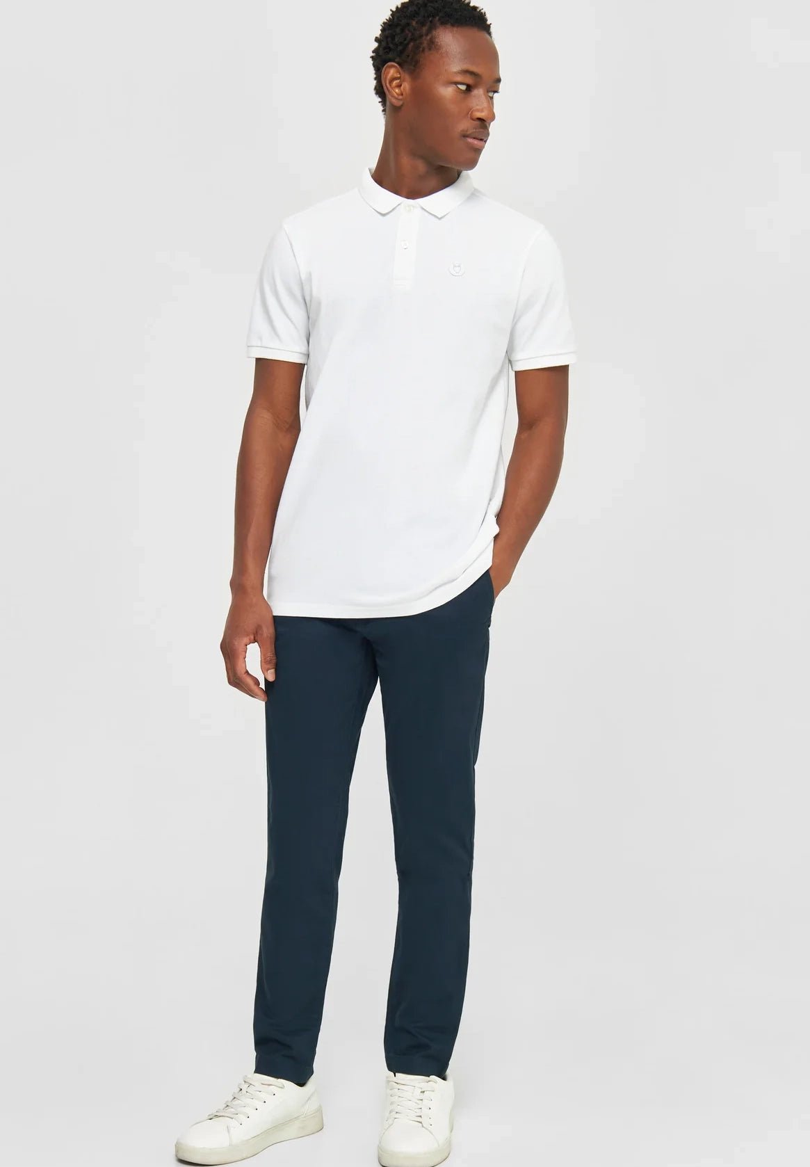 KNOWLEDGE COTTON - Luca Slim Twill Chino Pants - Total Eclipse - BACKYARD