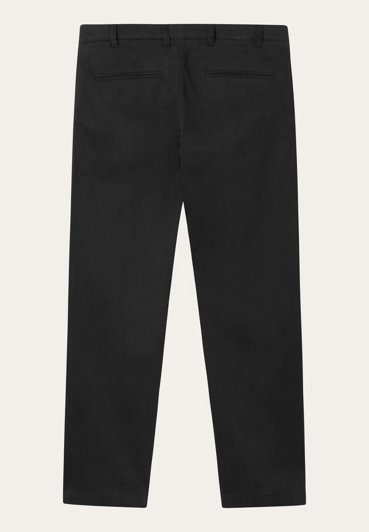 KNOWLEDGE COTTON - Luca Slim Twill Chino Pants - Black Jet - BACKYARD