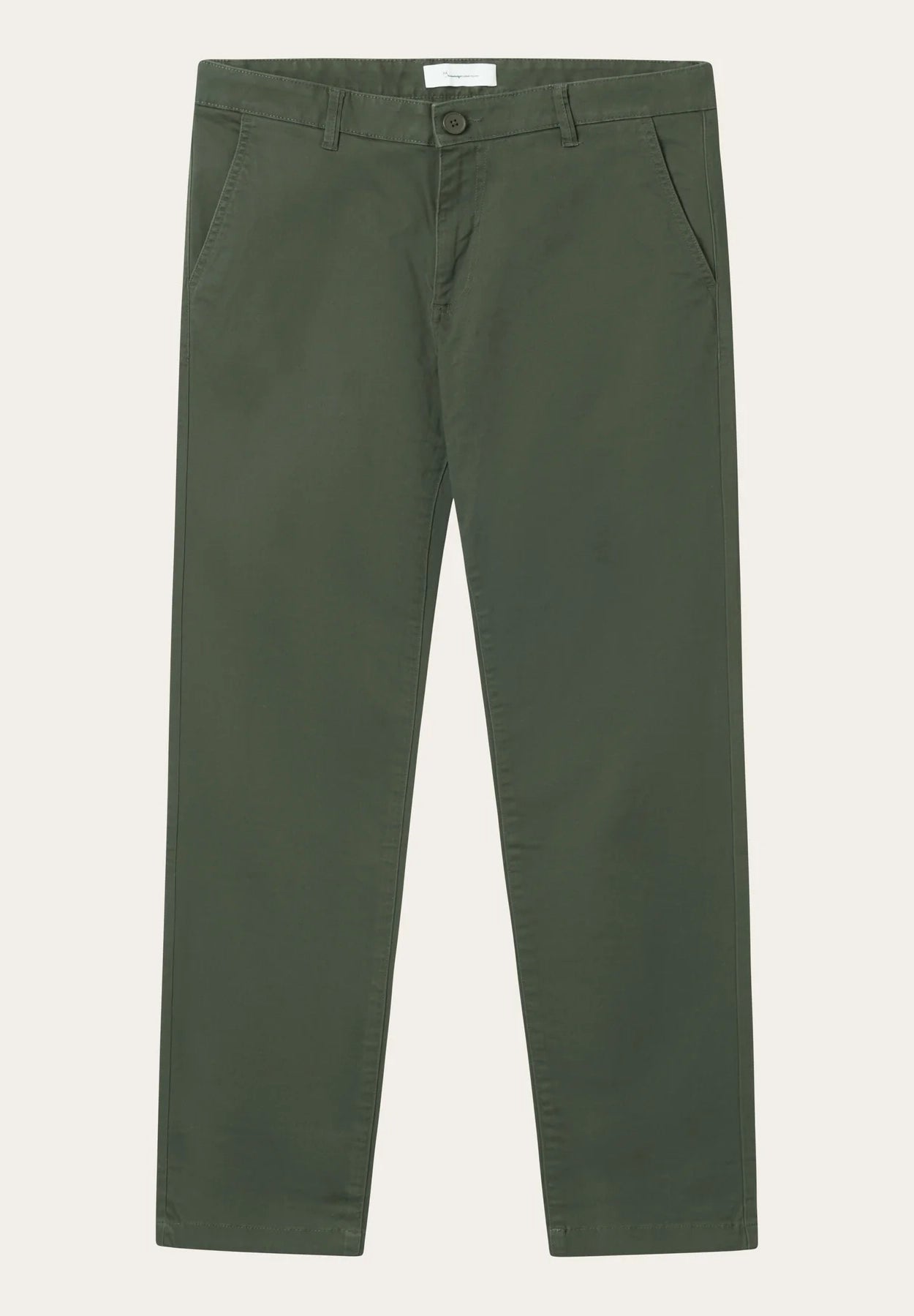 KNOWLEDGE COTTON - Luca Slim Twill Chino Pants - Forest Night - BACKYARD