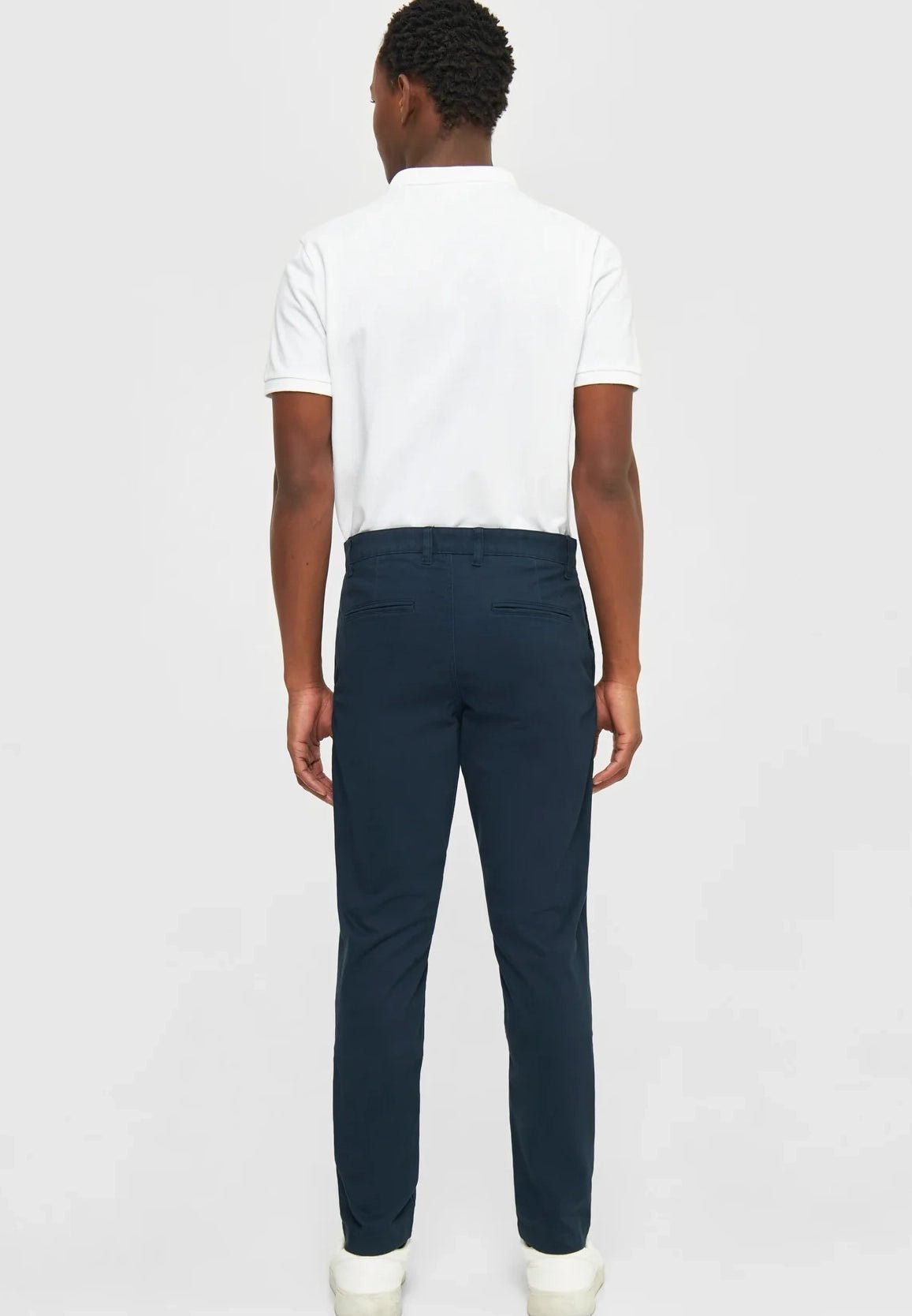 KNOWLEDGE COTTON - Luca Slim Twill Chino Pants - Total Eclipse - BACKYARD
