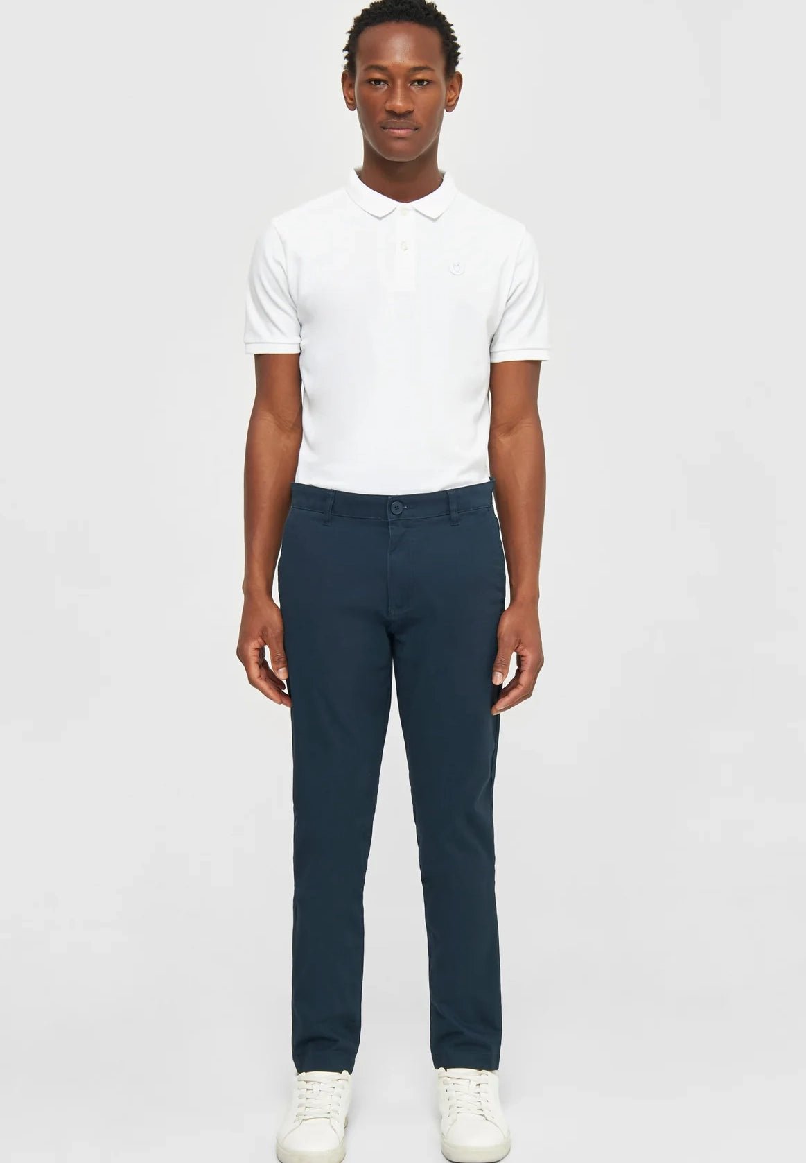 KNOWLEDGE COTTON - Luca Slim Twill Chino Pants - Total Eclipse - BACKYARD