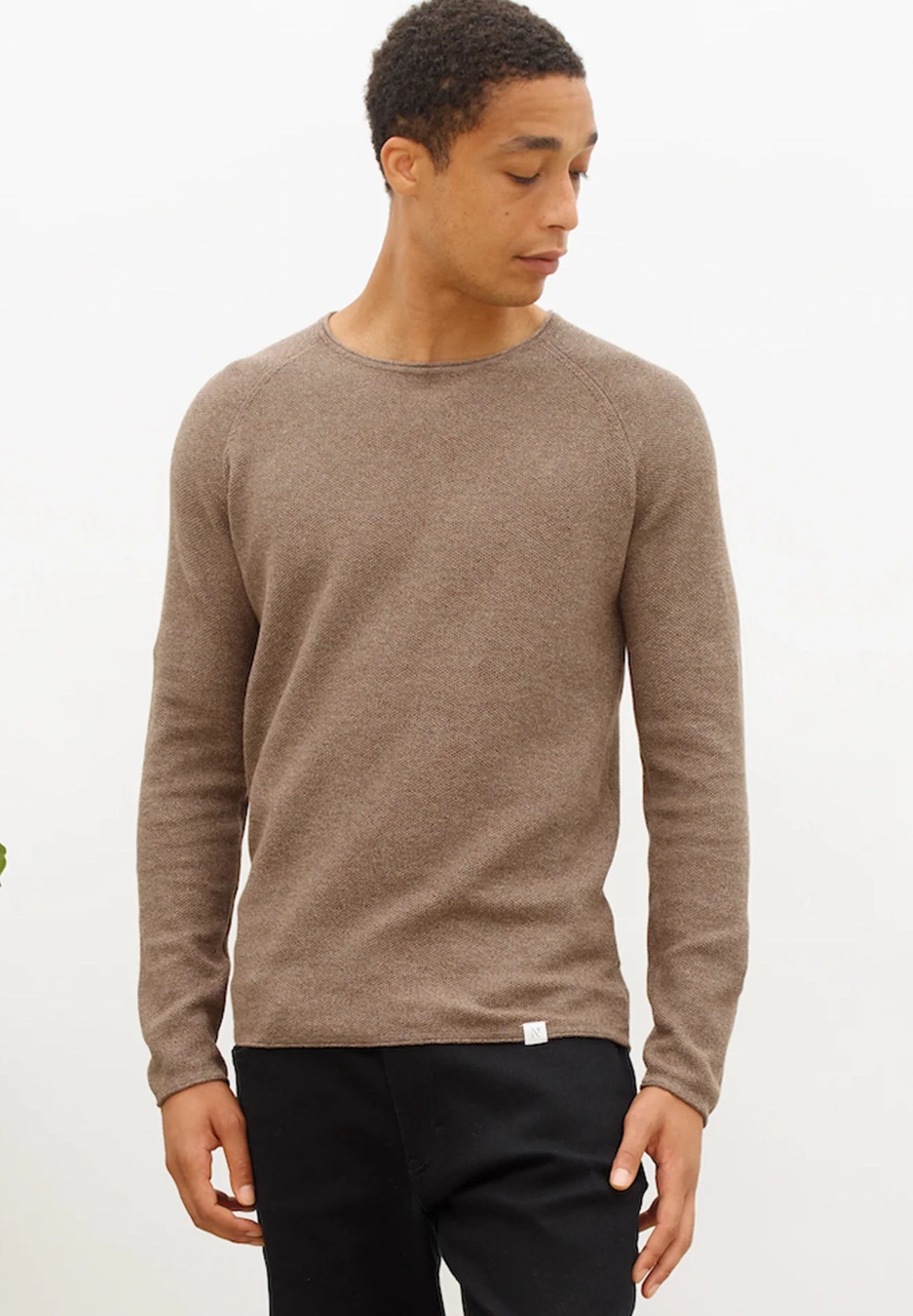 NOWADAYS - Honeycomb Crew Neck - Chicory Coffee - BACKYARD