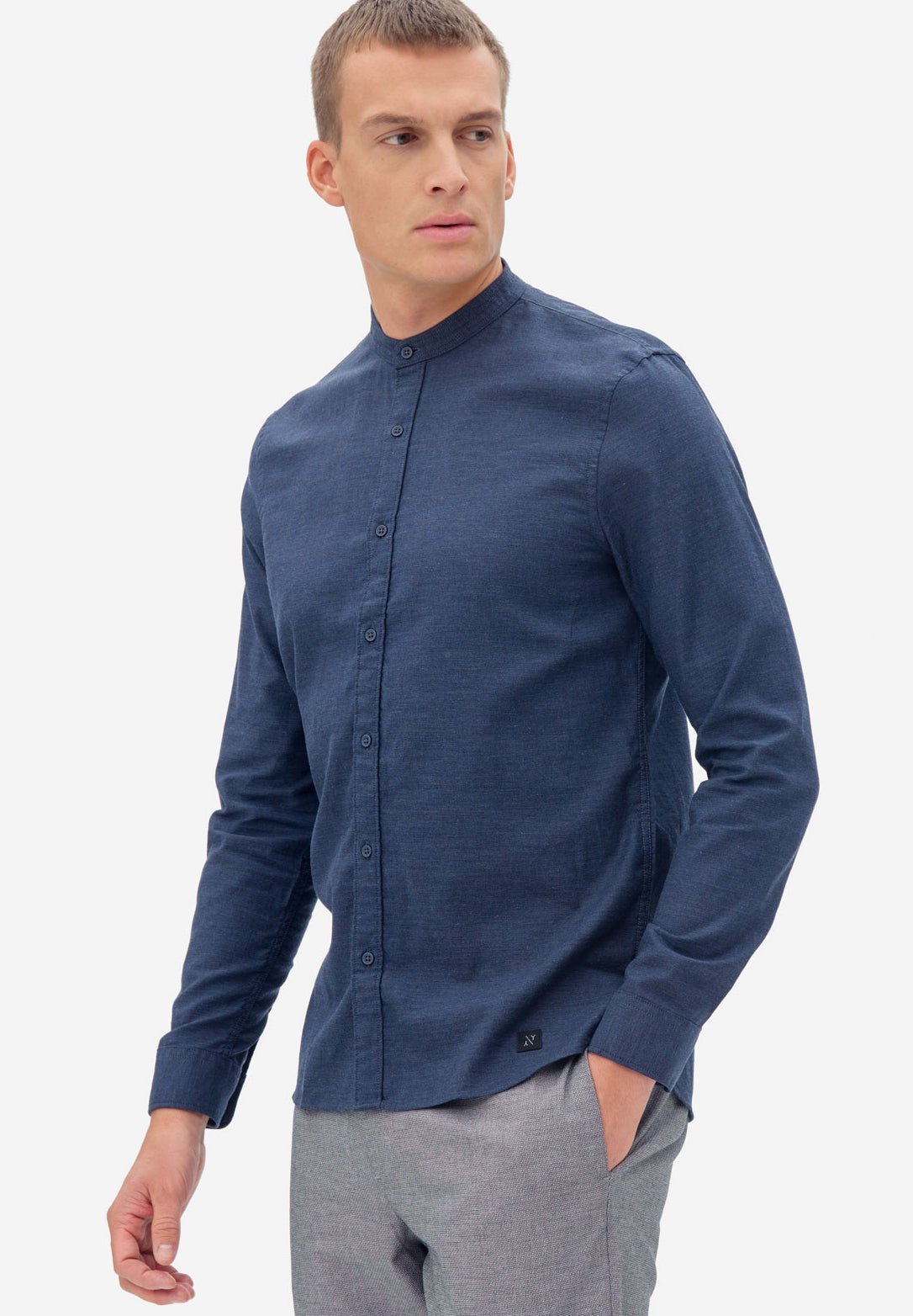 NOWADAYS - Oxford Melange Shirt - Sky Captain - BACKYARD