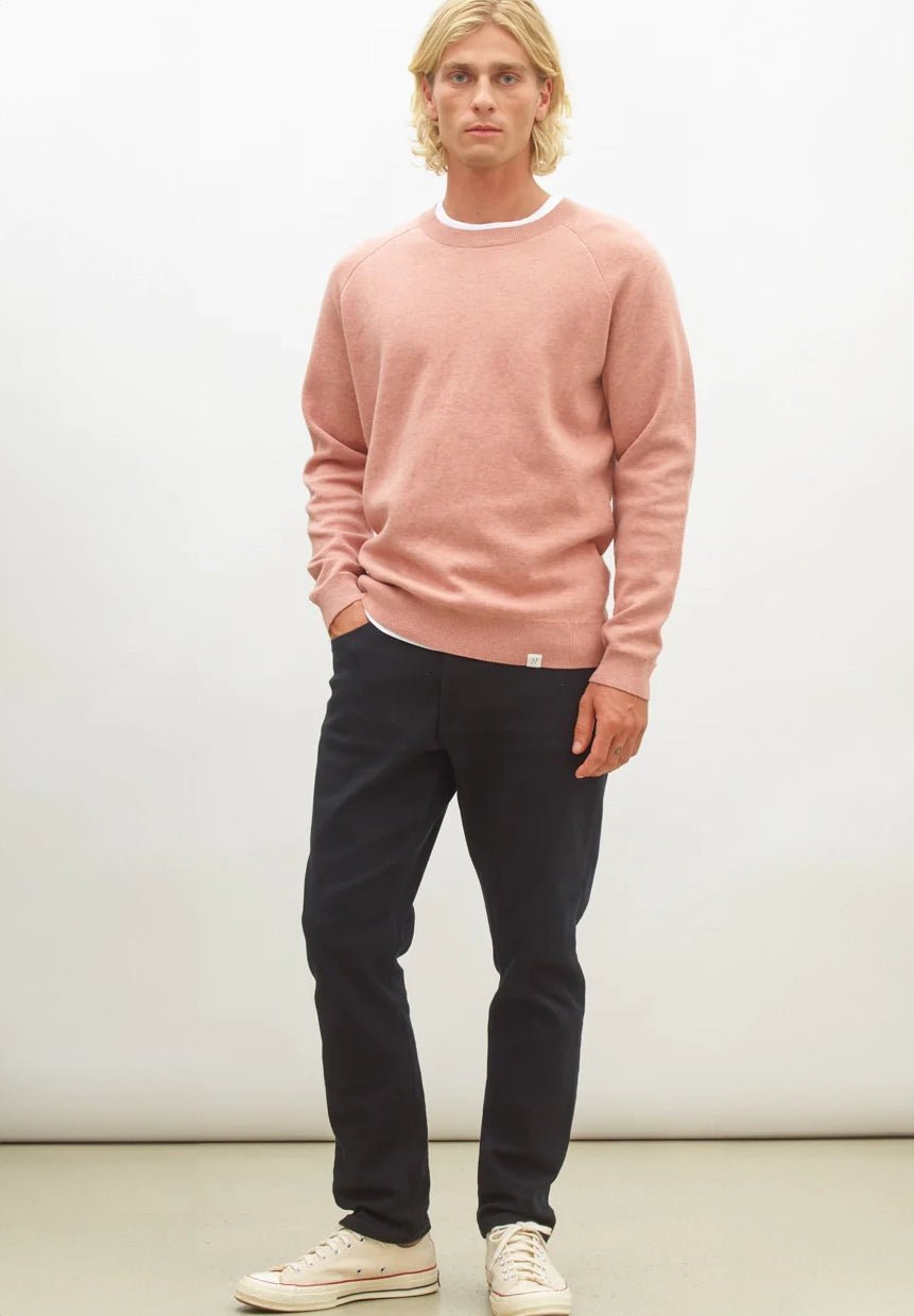 NOWADAYS - Signature Raglan Mouline Sweater - Ash Rose - BACKYARD