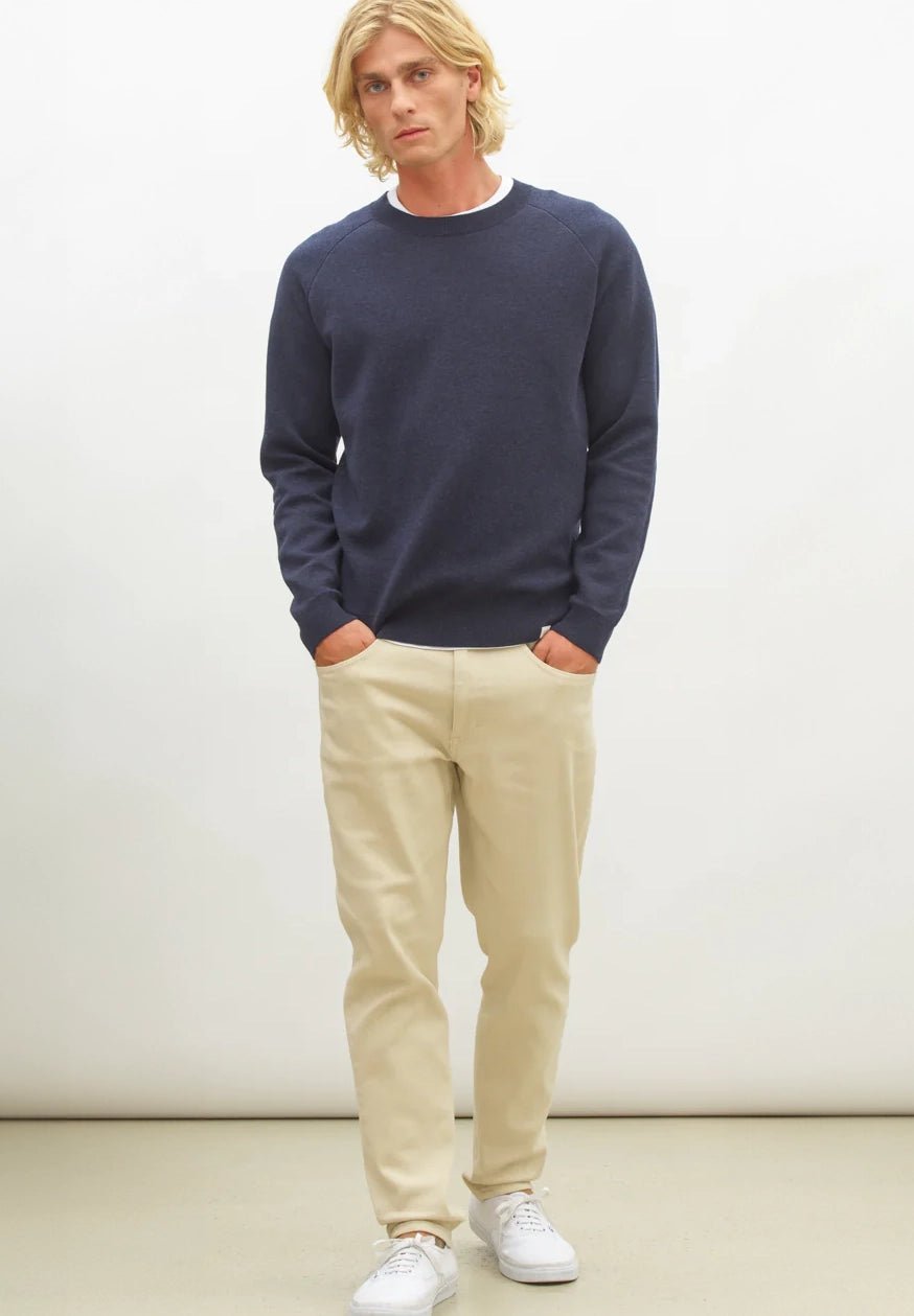 NOWADAYS - Signature Raglan Mouline Sweater - Sky Captain - BACKYARD