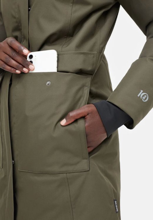 TENTREE - W Daily Parka - Black Olive Green - BACKYARD