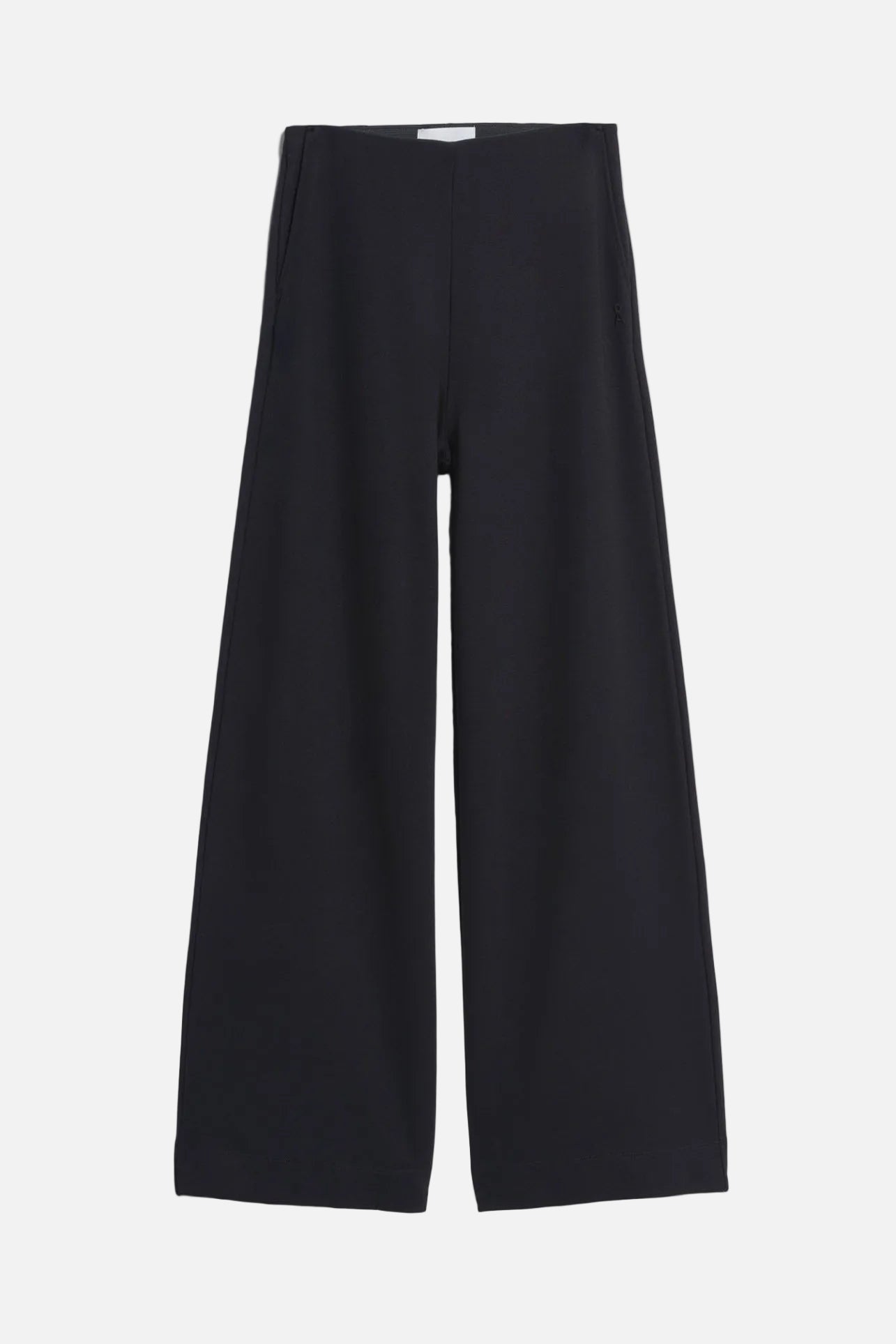 ARMEDANGELS-Basic Jersey Wide Leg Pant-Black-BACKYARD