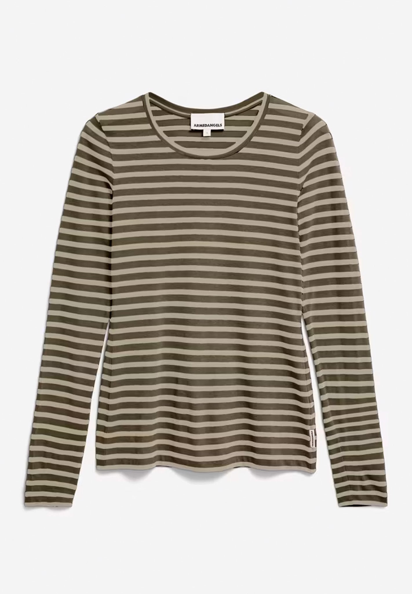 ARMEDANGELS - Enriccaa Stripes - Gravel Dried Moss - BACKYARD