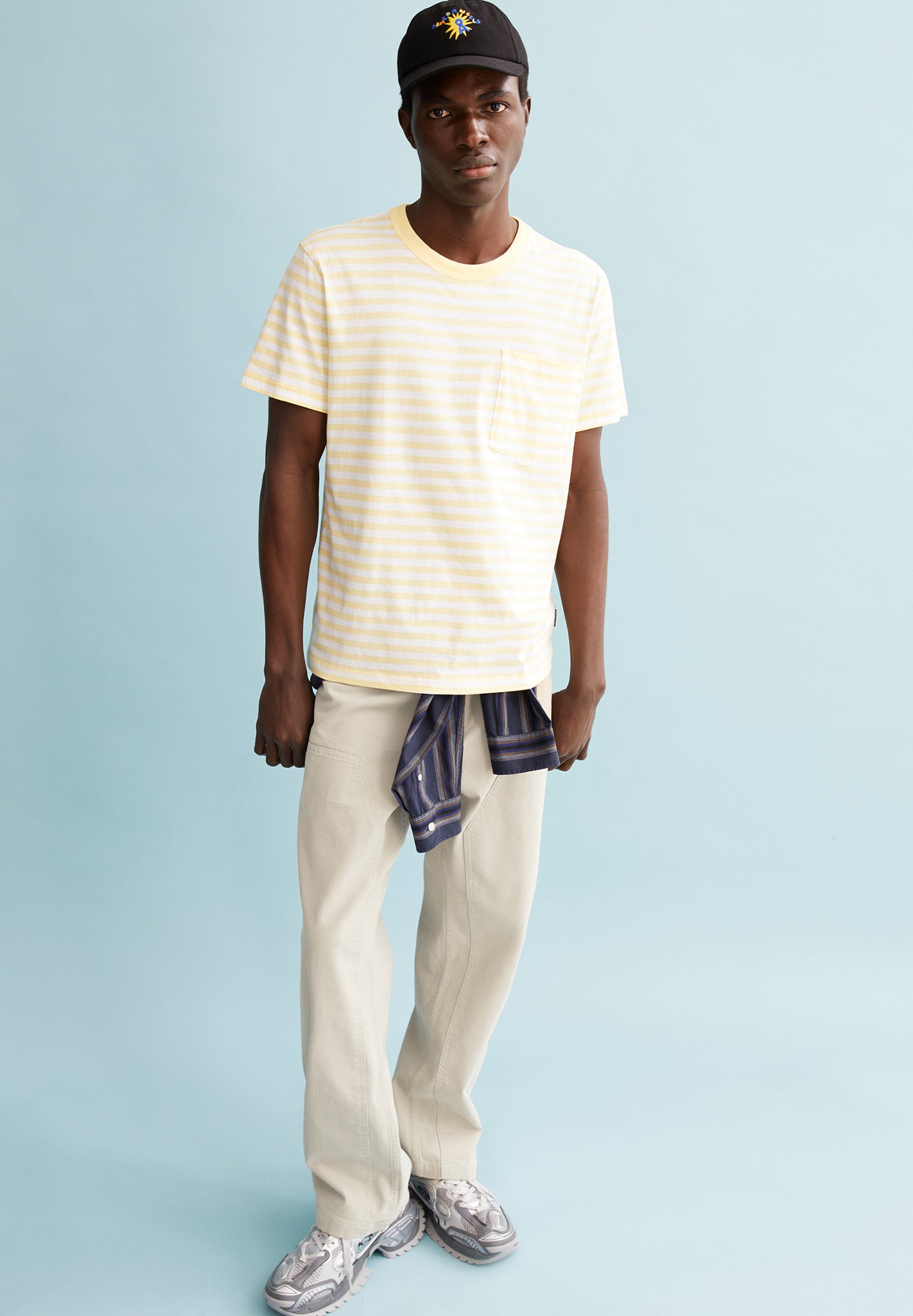 ARMEDANGELS - Maarkos Pocket Stripes - Early Yellow Broken White - BACKYARD