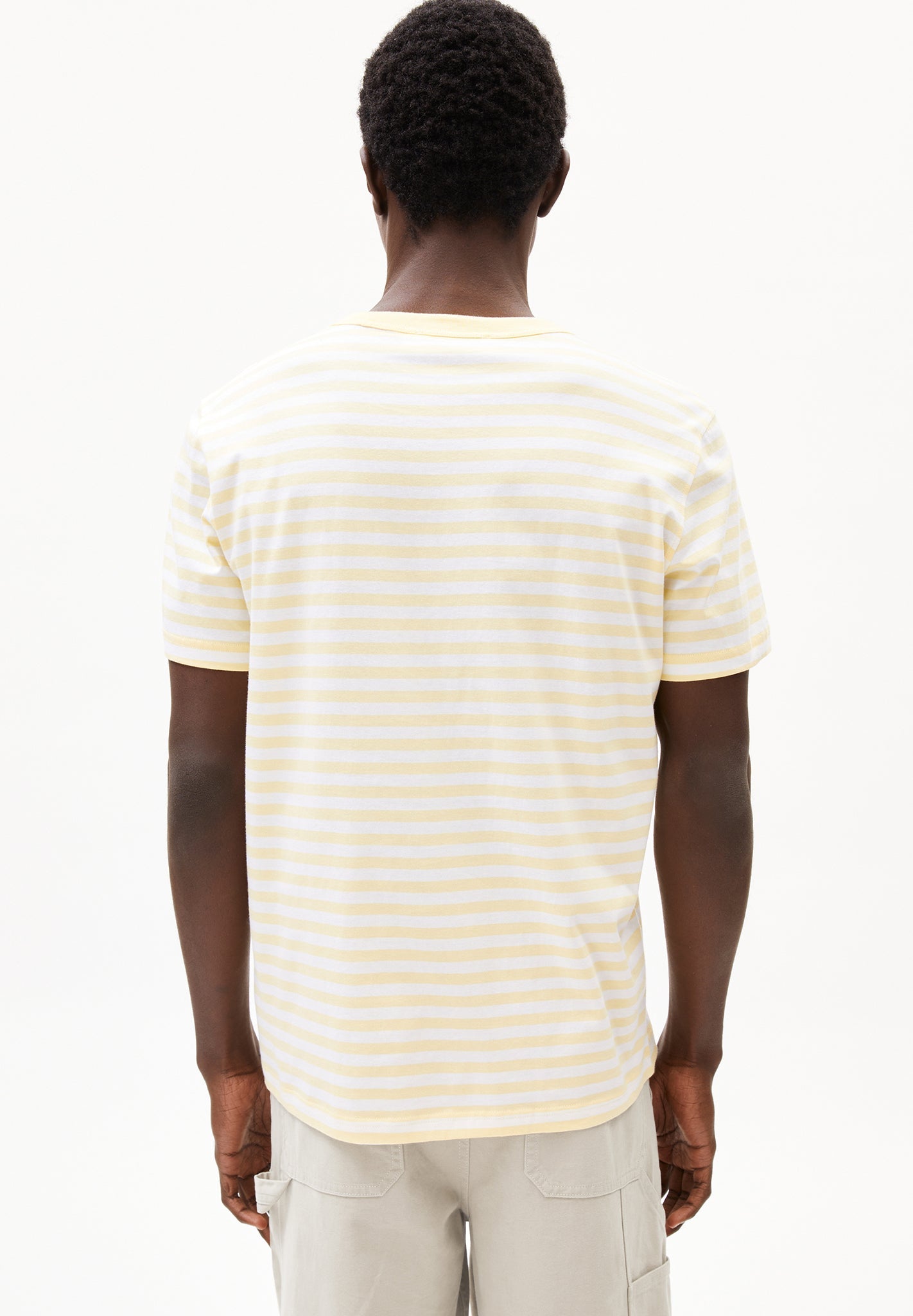 ARMEDANGELS - Maarkos Pocket Stripes - Early Yellow Broken White - BACKYARD