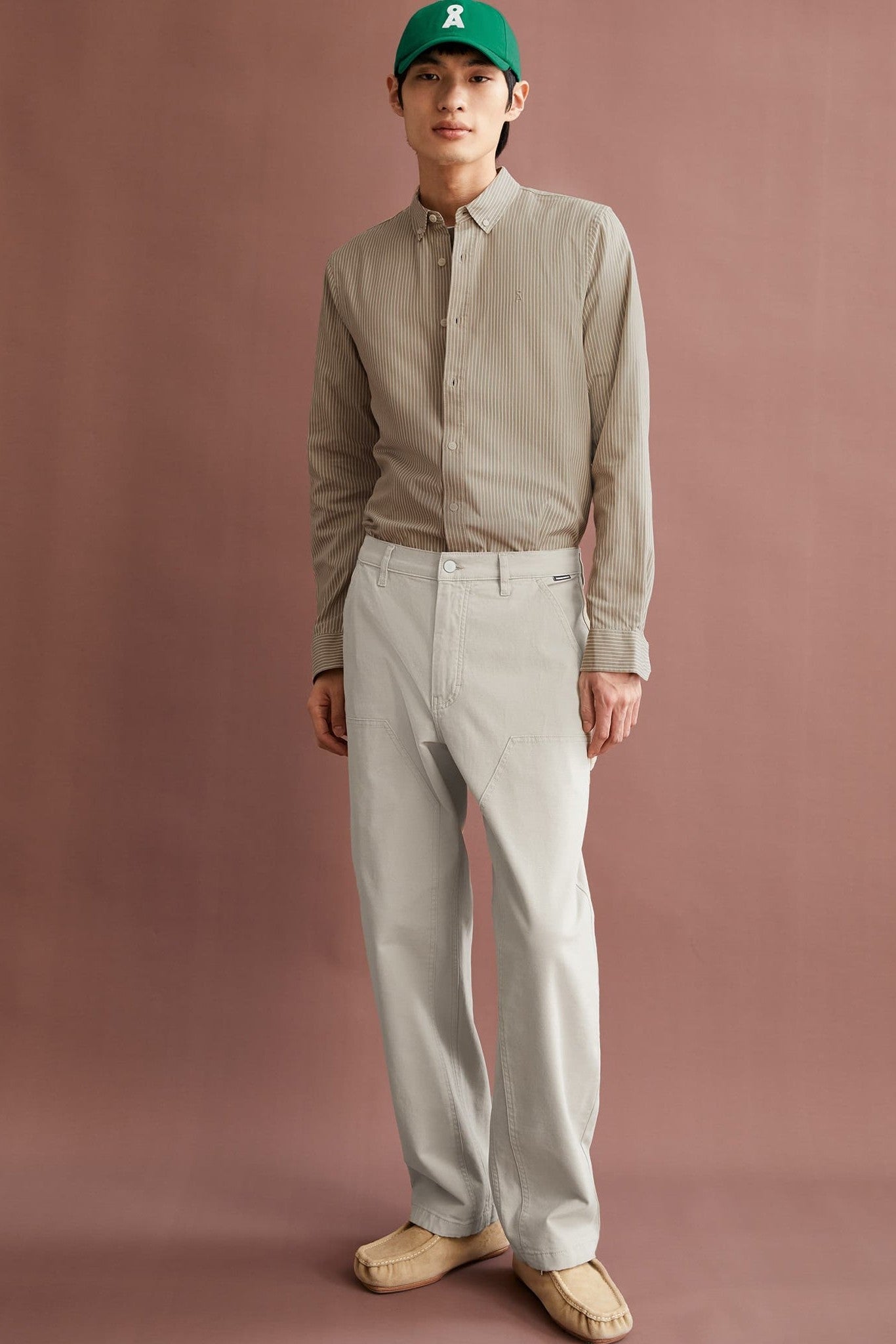 ARMEDANGELS - Quaasa Stripes - Light Sage Oatmilk - BACKYARD