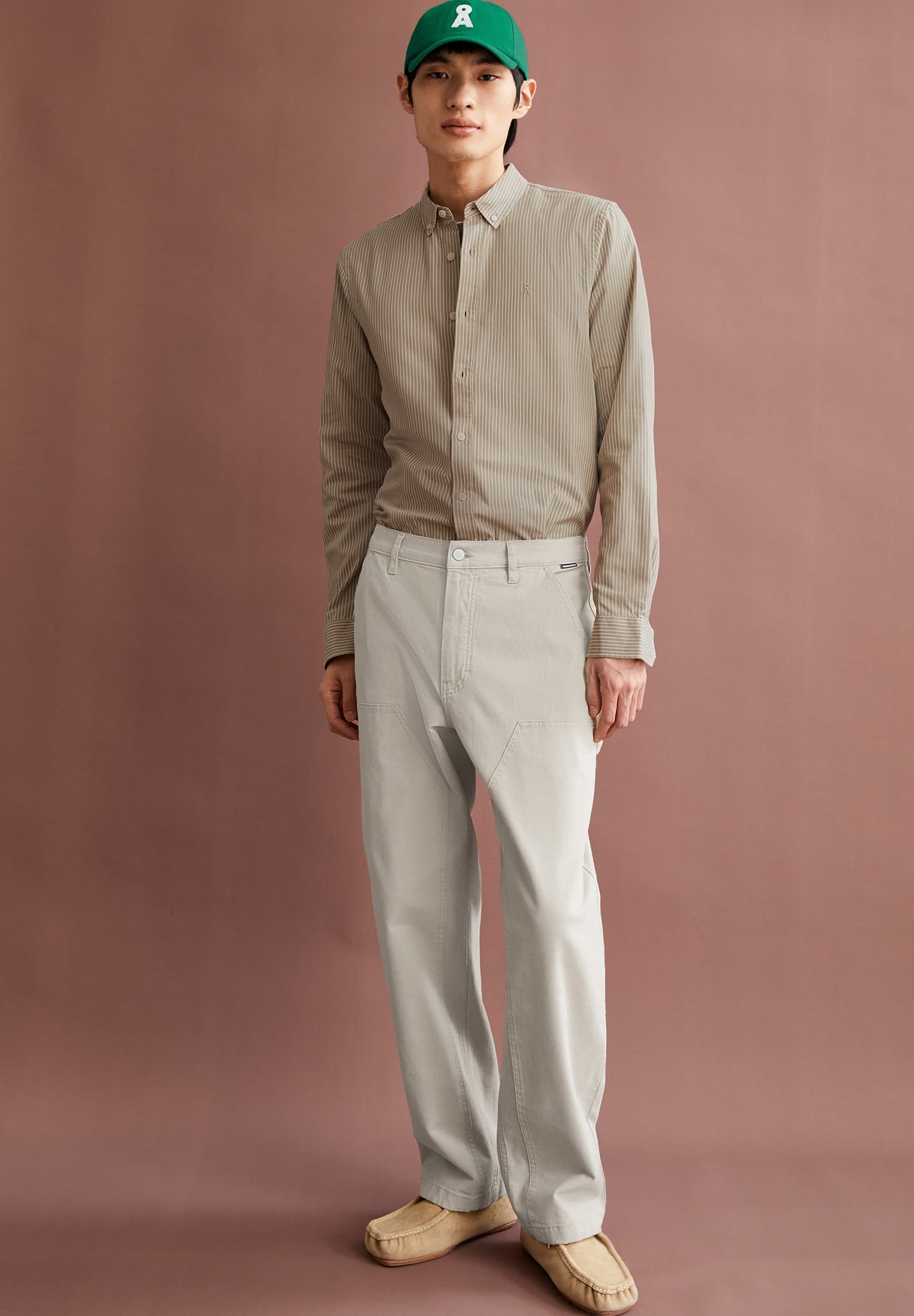 ARMEDANGELS - Quaasa Stripes - Light Sage Oatmilk - BACKYARD