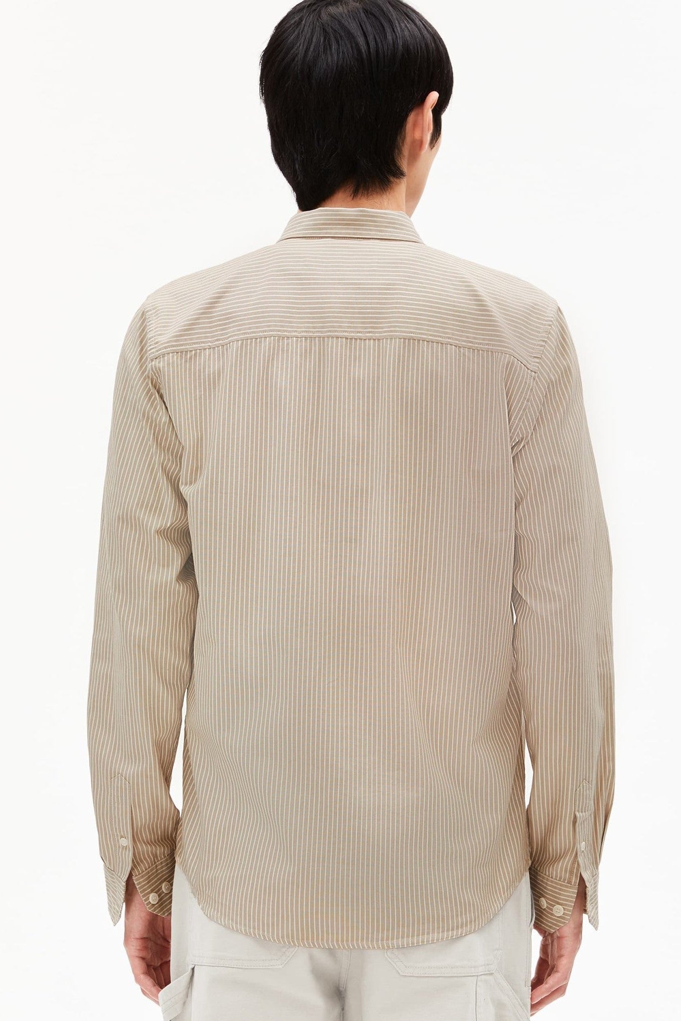 ARMEDANGELS - Quaasa Stripes - Light Sage Oatmilk - BACKYARD