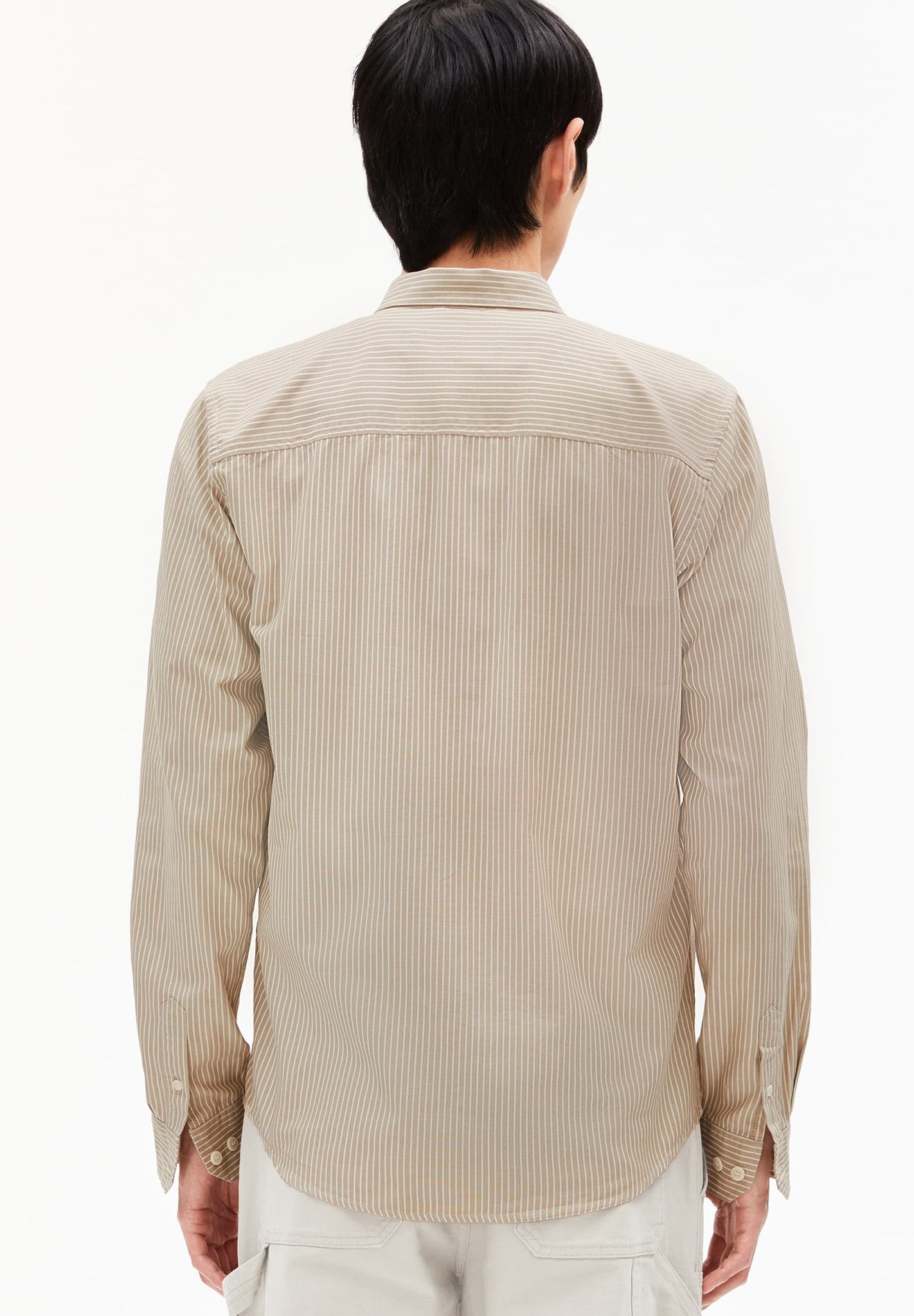 ARMEDANGELS - Quaasa Stripes - Light Sage Oatmilk - BACKYARD